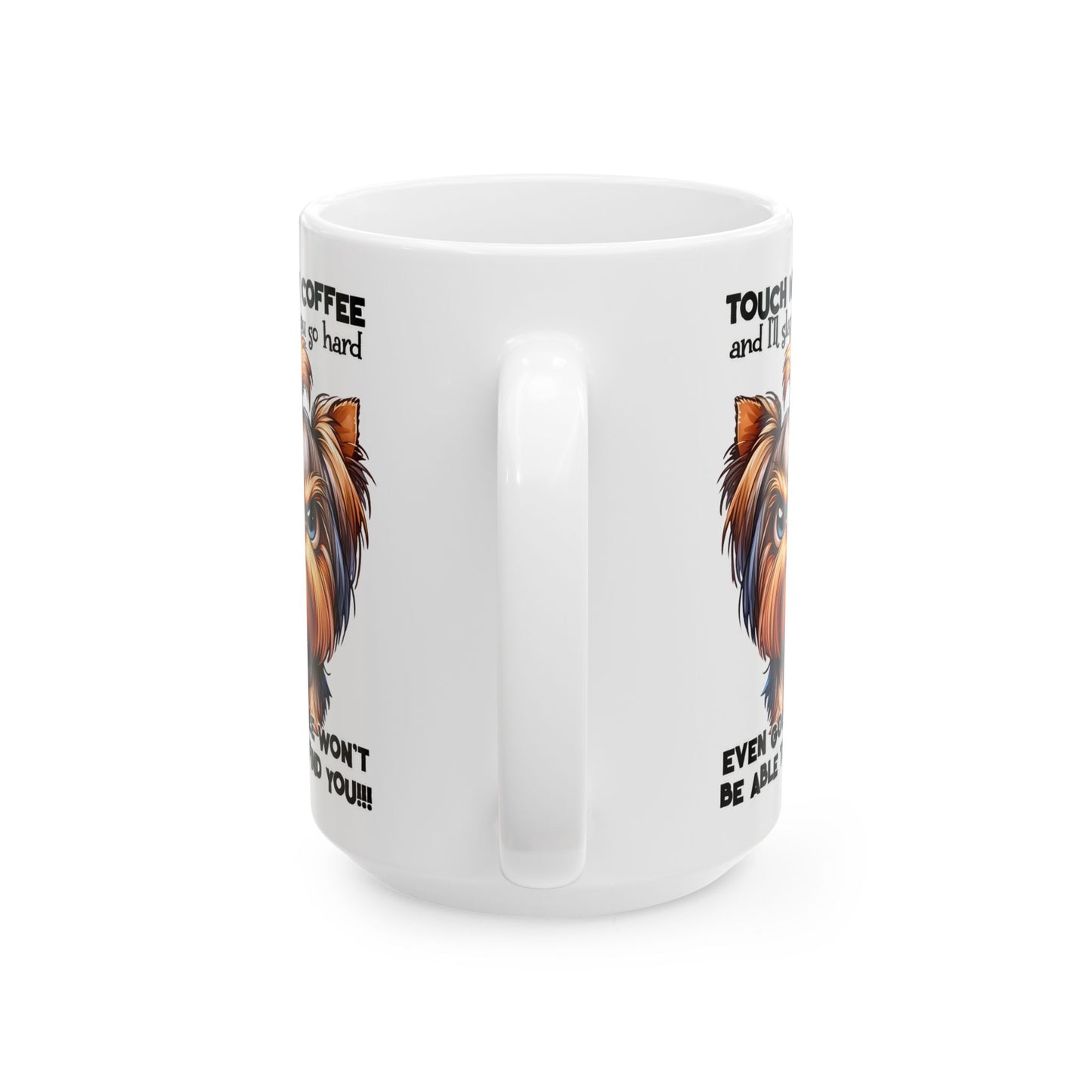 Taza de Yorkshire Terrier Gruñón: “Toca mi café y te daré una bofetada…” 💥