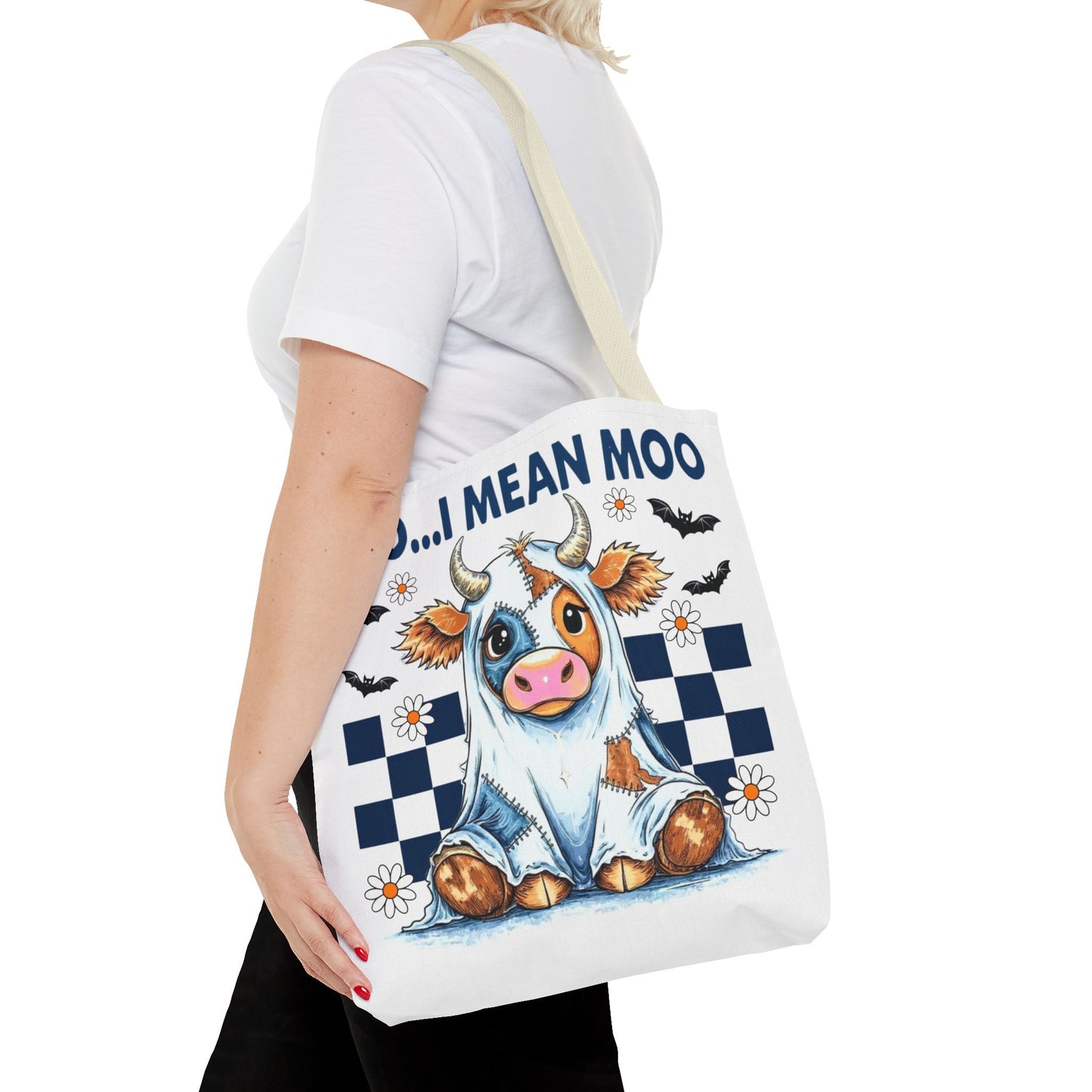 ๐ฎ Boo... I Mean Moo Cow Halloween Tote Bag โ Spooky Cute Farmhouse Fun ๐ป๐