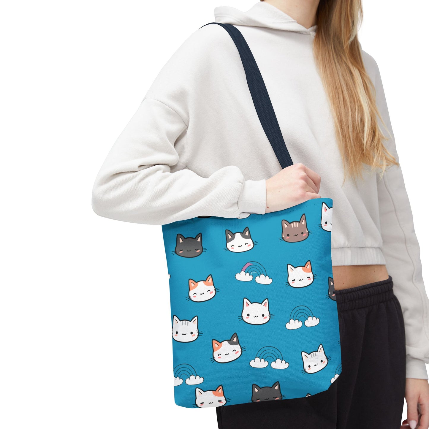 Bolsa de mano para gatos, regalo para amantes de los gatos, bolsa reutilizable, bolsa para mamá gata, ecológica, bolsa con estampado animal, diseño de gatito lindo, amante de las mascotas