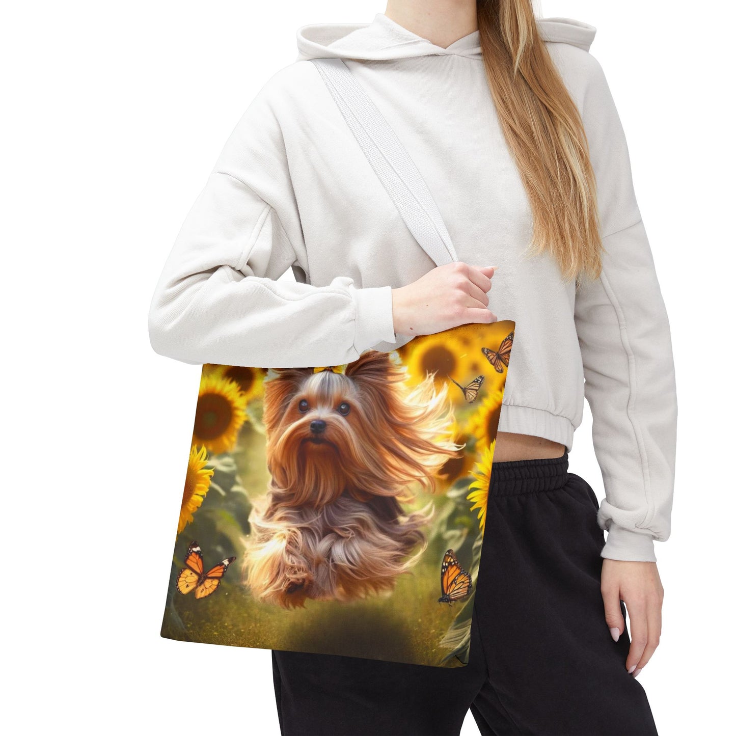 Adorable bolso de mano Yorkie: ¡perfecto para los amantes de los perros en movimiento!