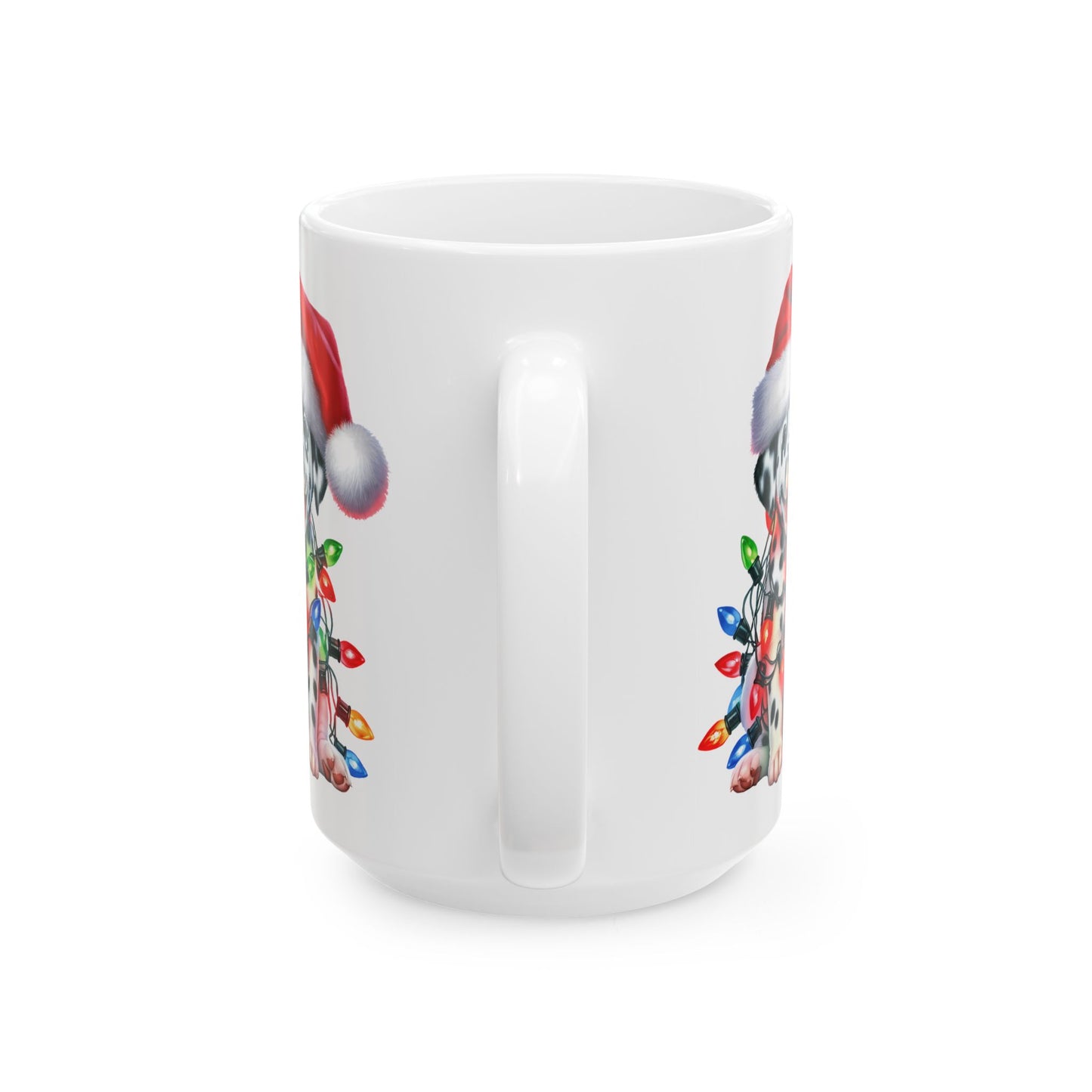 Dalmatian Christmas Lights Mug – Personalized Holiday Cheer in Every Sip 🎅🌟