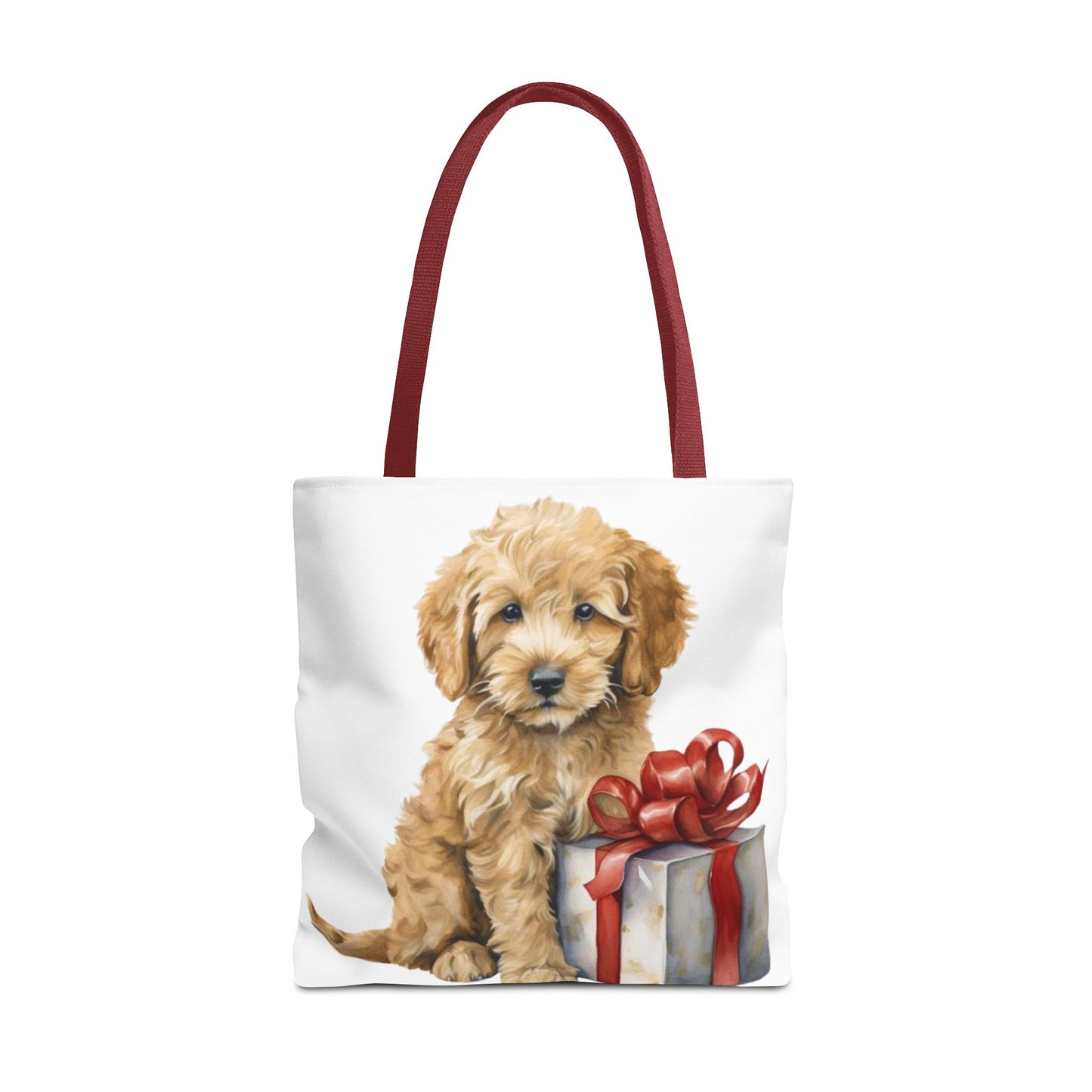 🎁 Goldendoodle Puppy Tote Bag – Sweet & Snuggly Holiday Charm for Dog Lovers 🐶