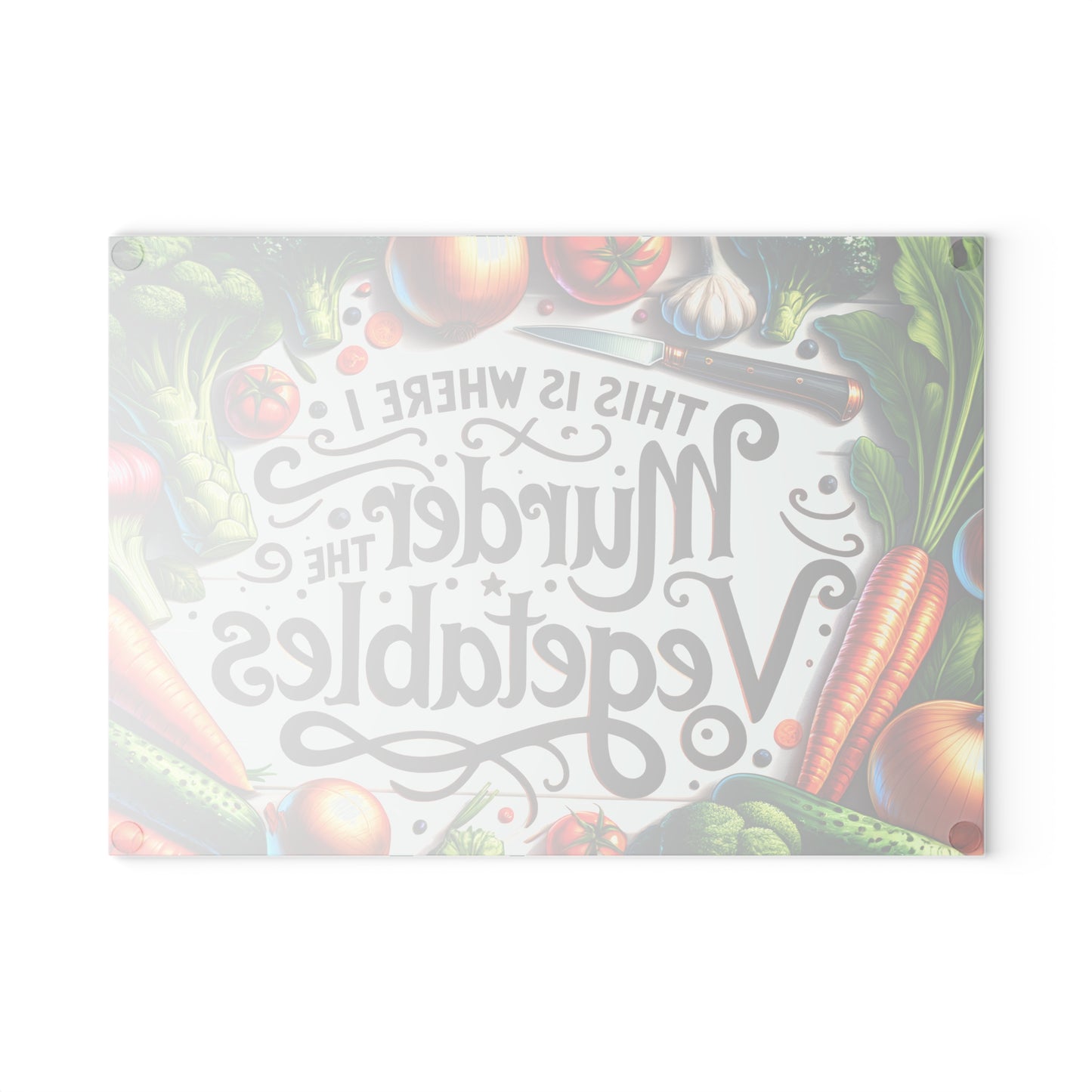 🔪🥕 This Is Where I Murder the Vegetables Cutting Board – Funny Kitchen Décor for Cooking Lovers 🍅🧄
