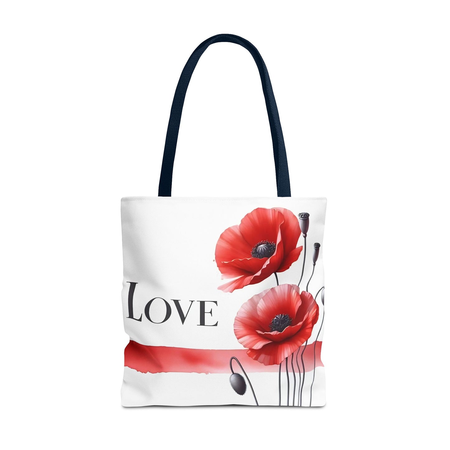 ❤️ Bolso Tote Floral Rojo “Love” – Atrevido, Hermoso y Lleno de Corazón