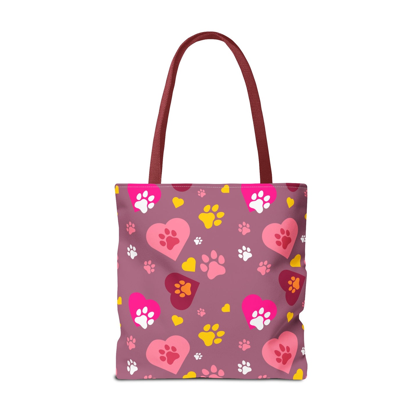 ¡Demuestra tu amor por tus peludos amigos con este clásico bolso de mano con estampado de patas! 🐾