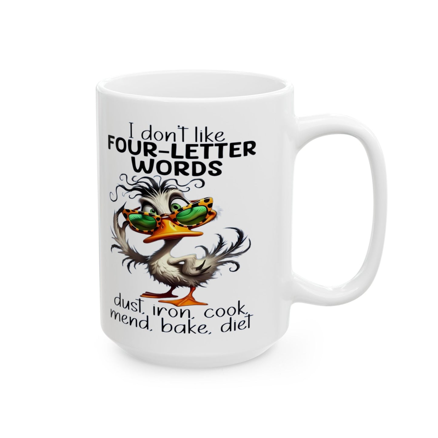 ☕ Taza de café Sassy Duck “Palabras de cuatro letras”: ¡un regalo divertido y con actitud!
