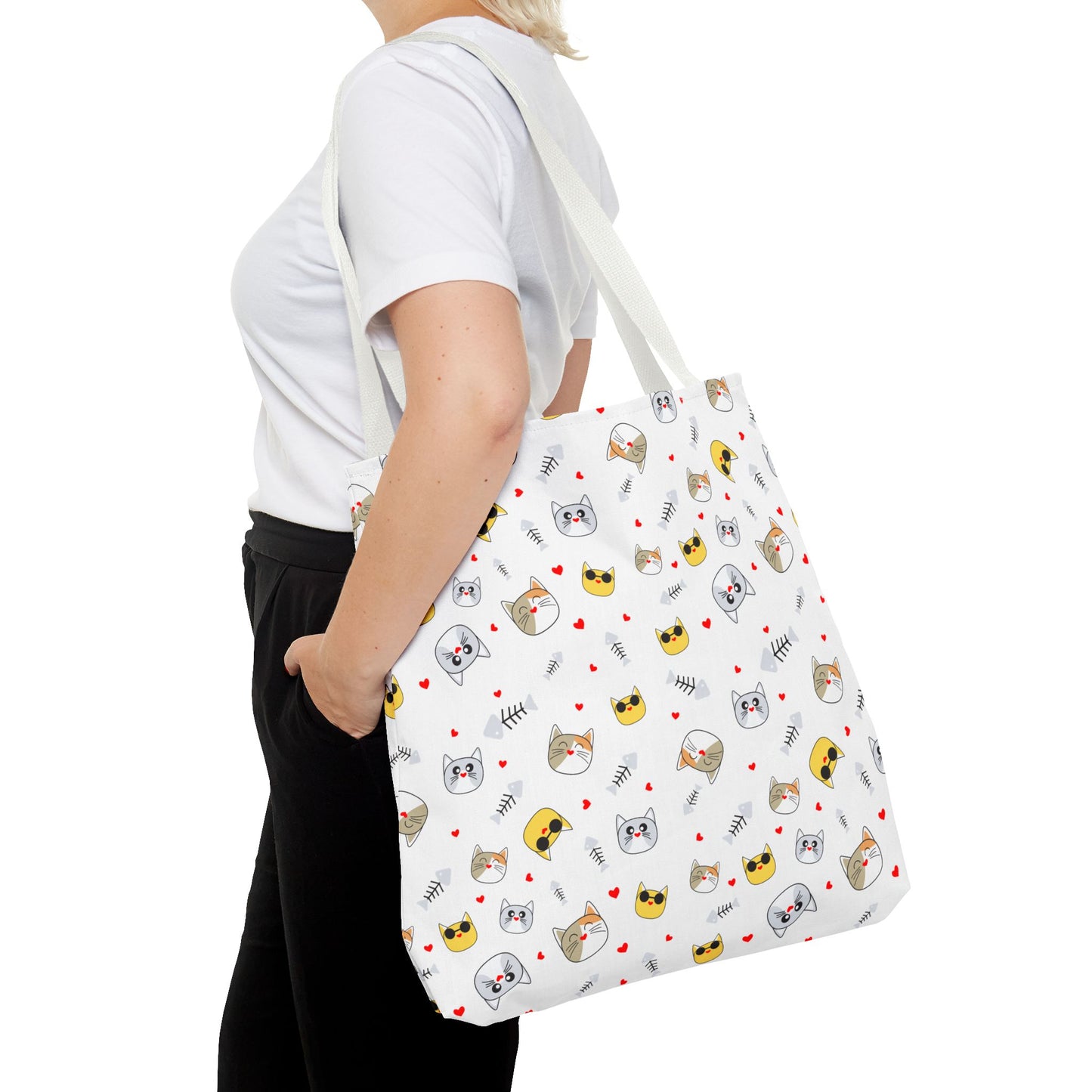 Encantador bolso de mano para amantes de los gatos: duradero, espacioso y perfecto para ir de compras, trabajar o las aventuras cotidianas.