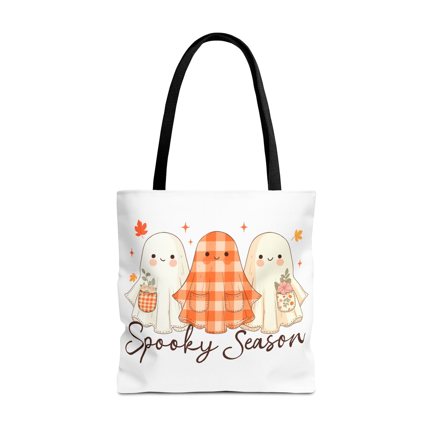 ๐ป Spooky Season Ghost Friends Tote Bag โ Cozy Fall Vibes with a Cute Twist ๐๐