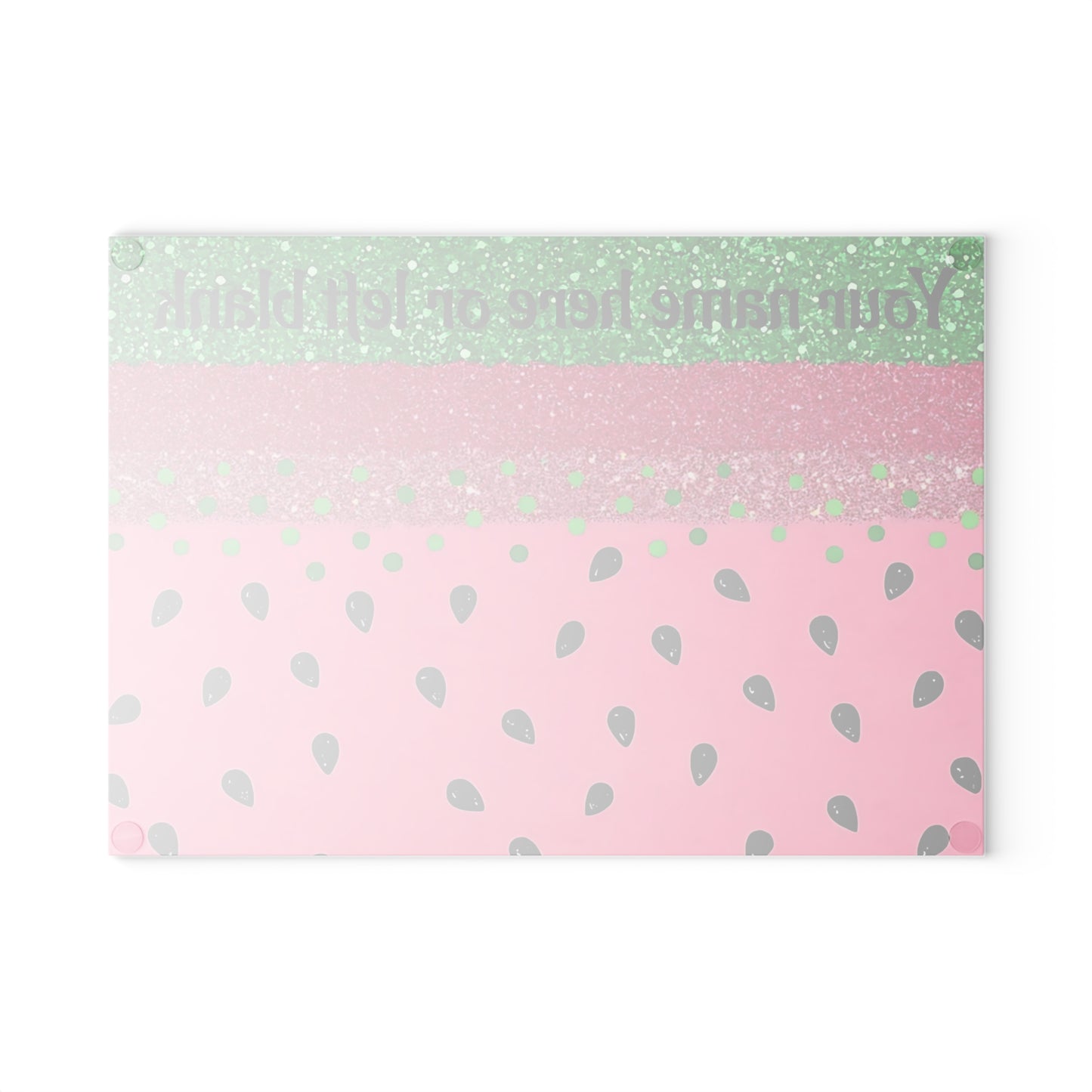 Tabla de cortar con brillo de sandía: divertida decoración de cocina de verano con personalización opcional