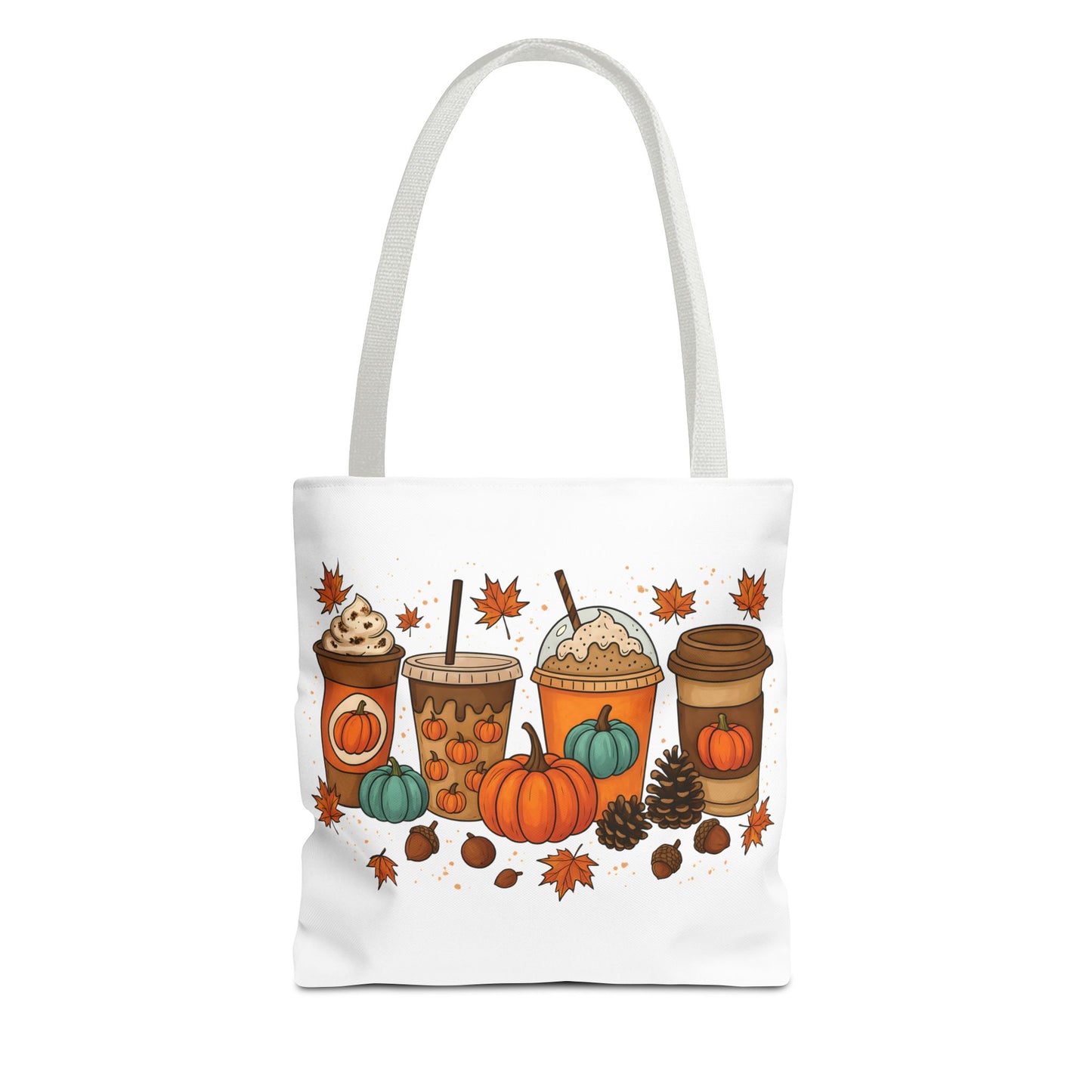 🎃 Pumpkin Spice Vibes Tote Bag – Sippin’ Cozy Fall in Style ☕🍂