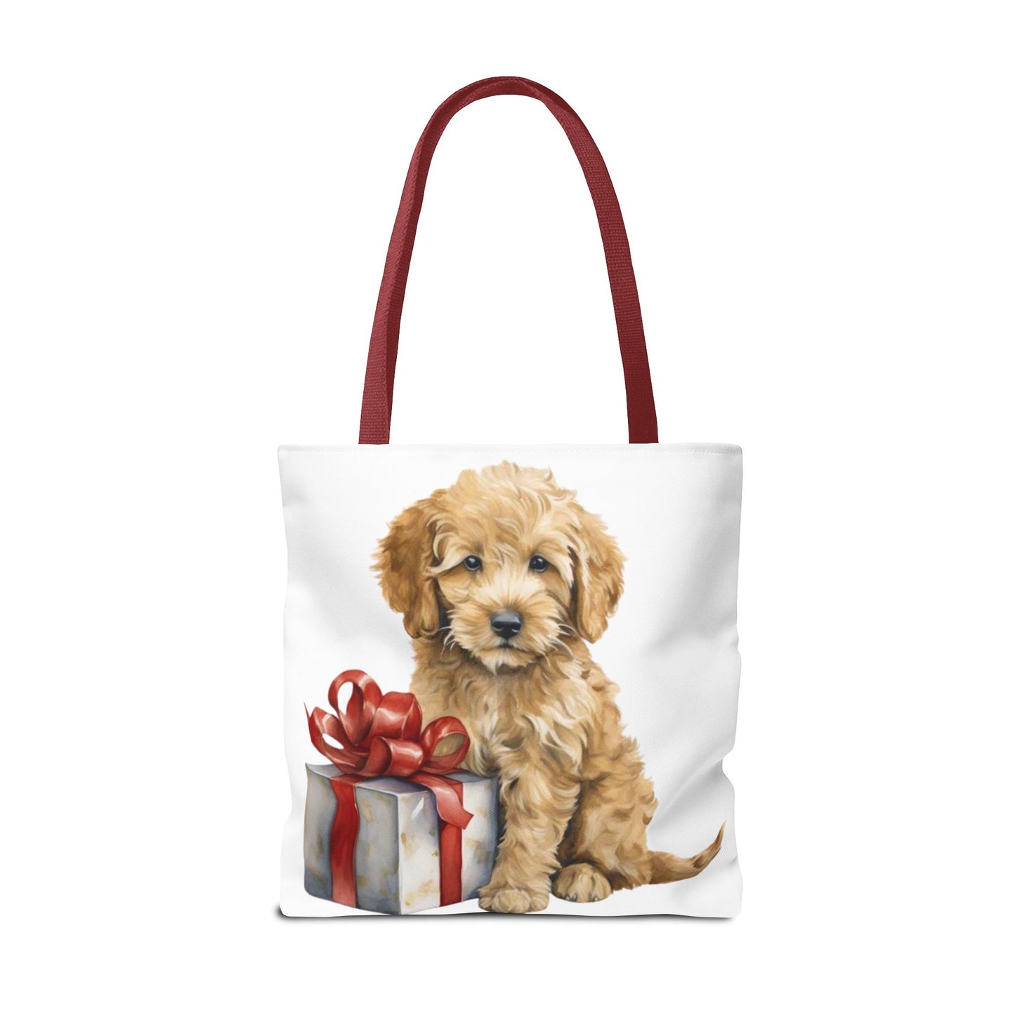 🎁 Goldendoodle Puppy Tote Bag – Sweet & Snuggly Holiday Charm for Dog Lovers 🐶