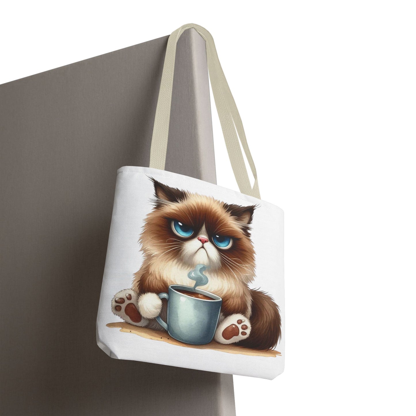 Bolsa de mano personalizada de Grumpy Cat con nombre personalizado: regalo divertido y sarcástico para amantes de los gatos. Bolsa única y práctica para uso diario. Bolsa de mano de Grumpy Cat: perfecta para amantes de los gatos y almas sarcásticas.