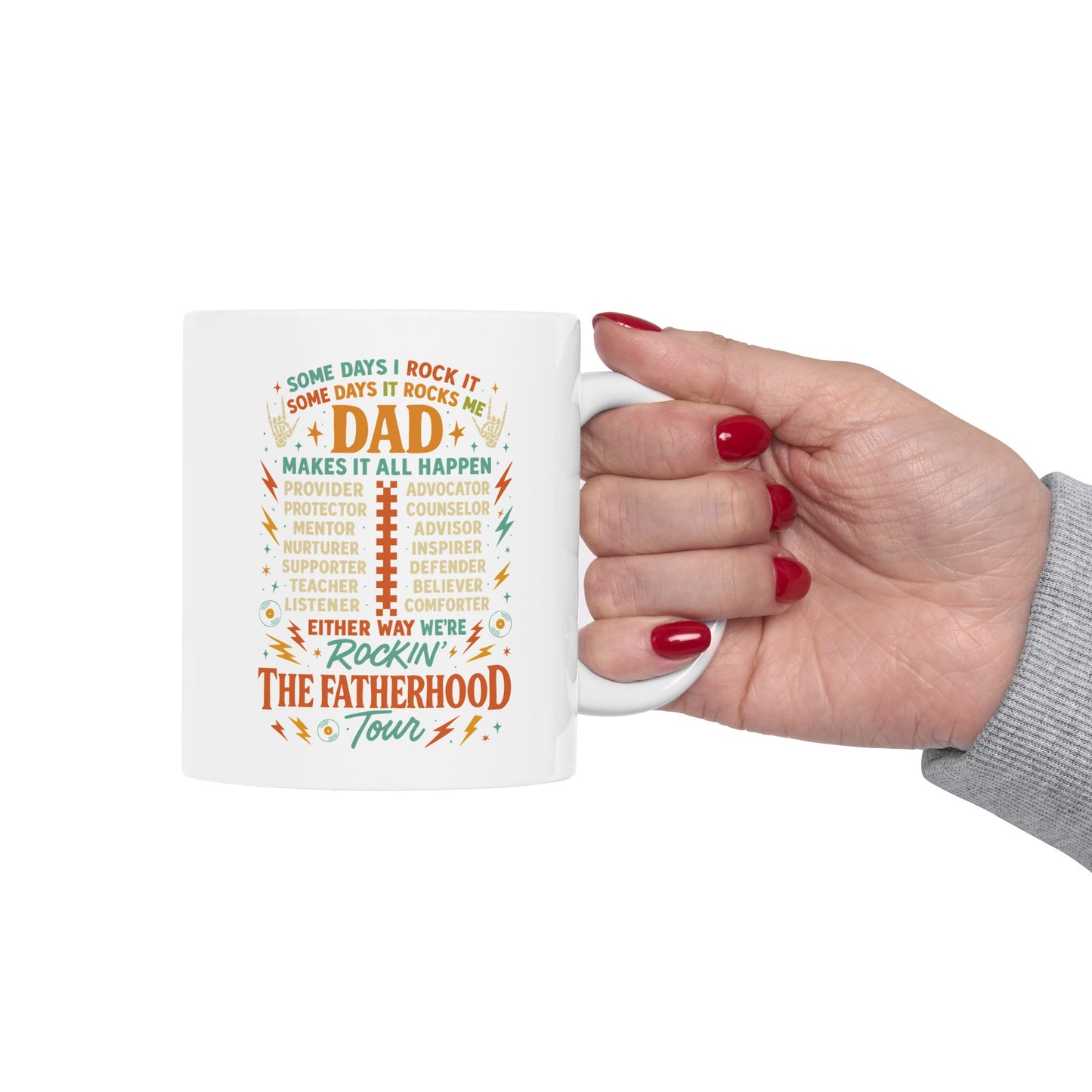 šøš„ DAD TOUR ā Double-Sided Coffee Mug Celebrating Dadās Superpowers! šŖā