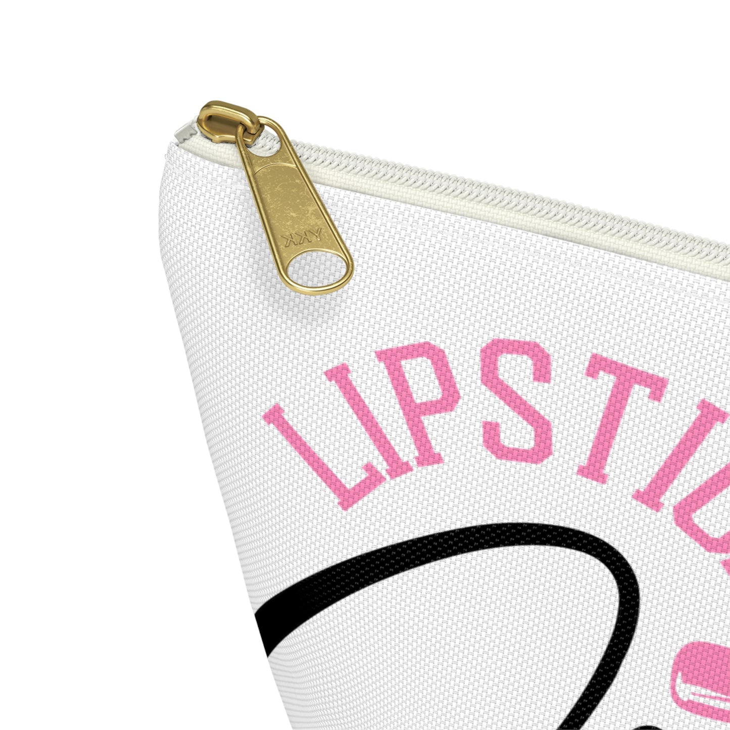 Accessory Pouch – "Lipstick Junkie" Pink Makeup Bag