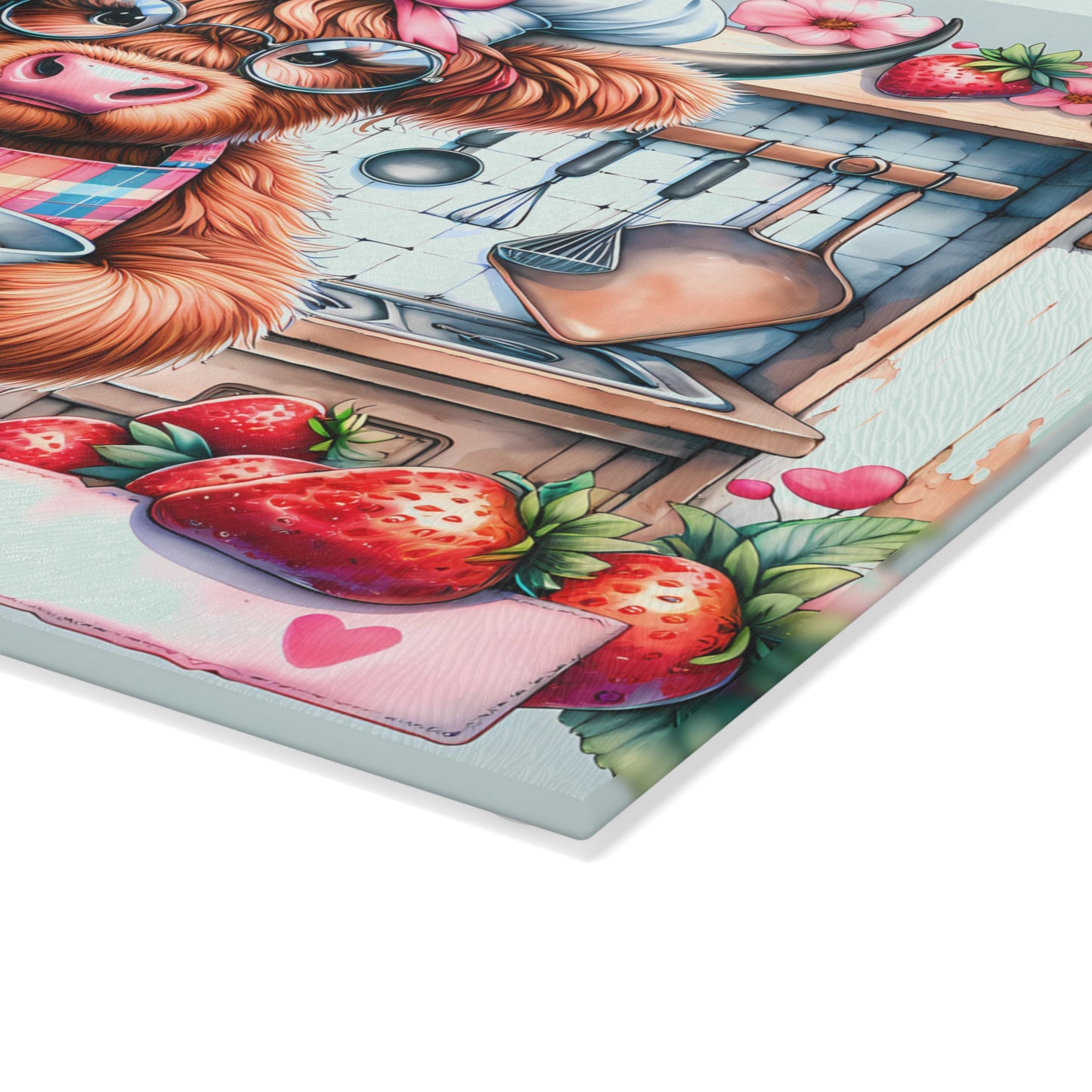 🐮 We Cook With Love Cutting Board – Whisking Up Sweetness & Farmhouse Charm