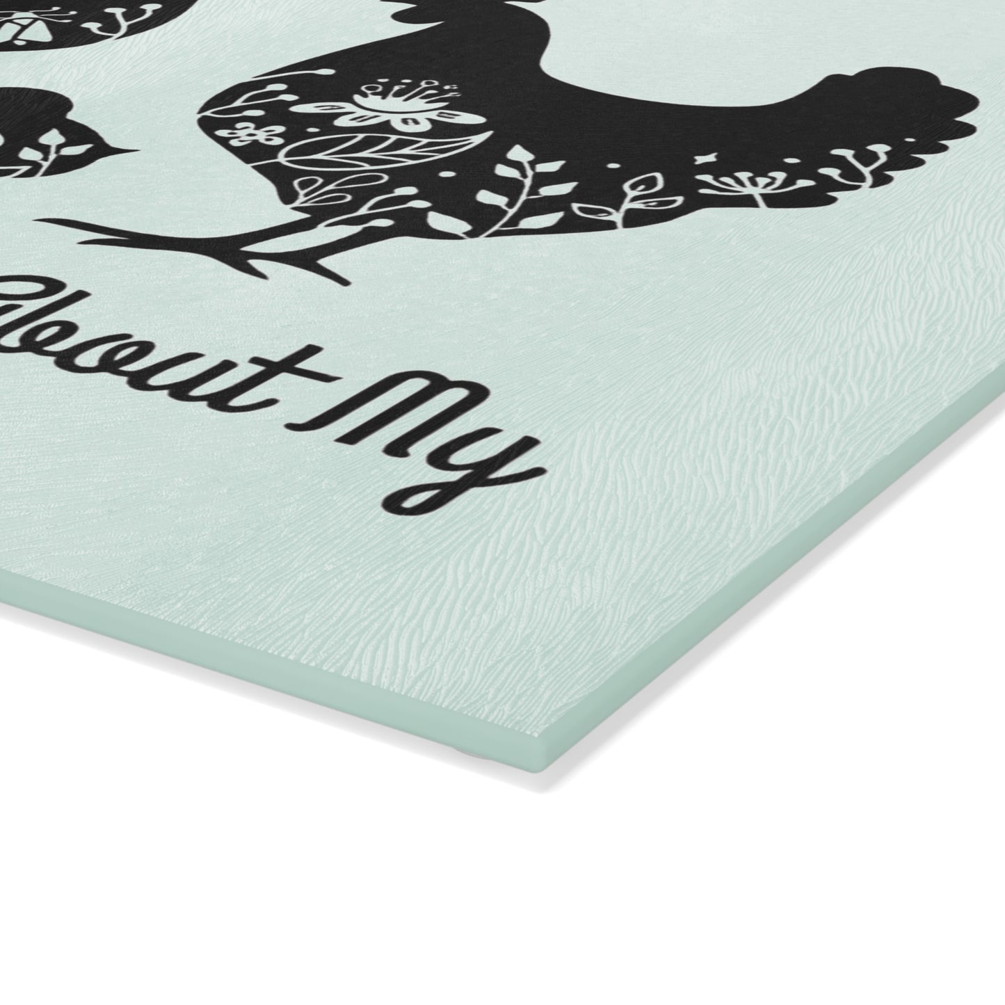 No me quejo de mis gallinas: tabla de cortar de vidrio con diseño de gallinas, decoración de cocina rústica, tabla de charcutería rústica