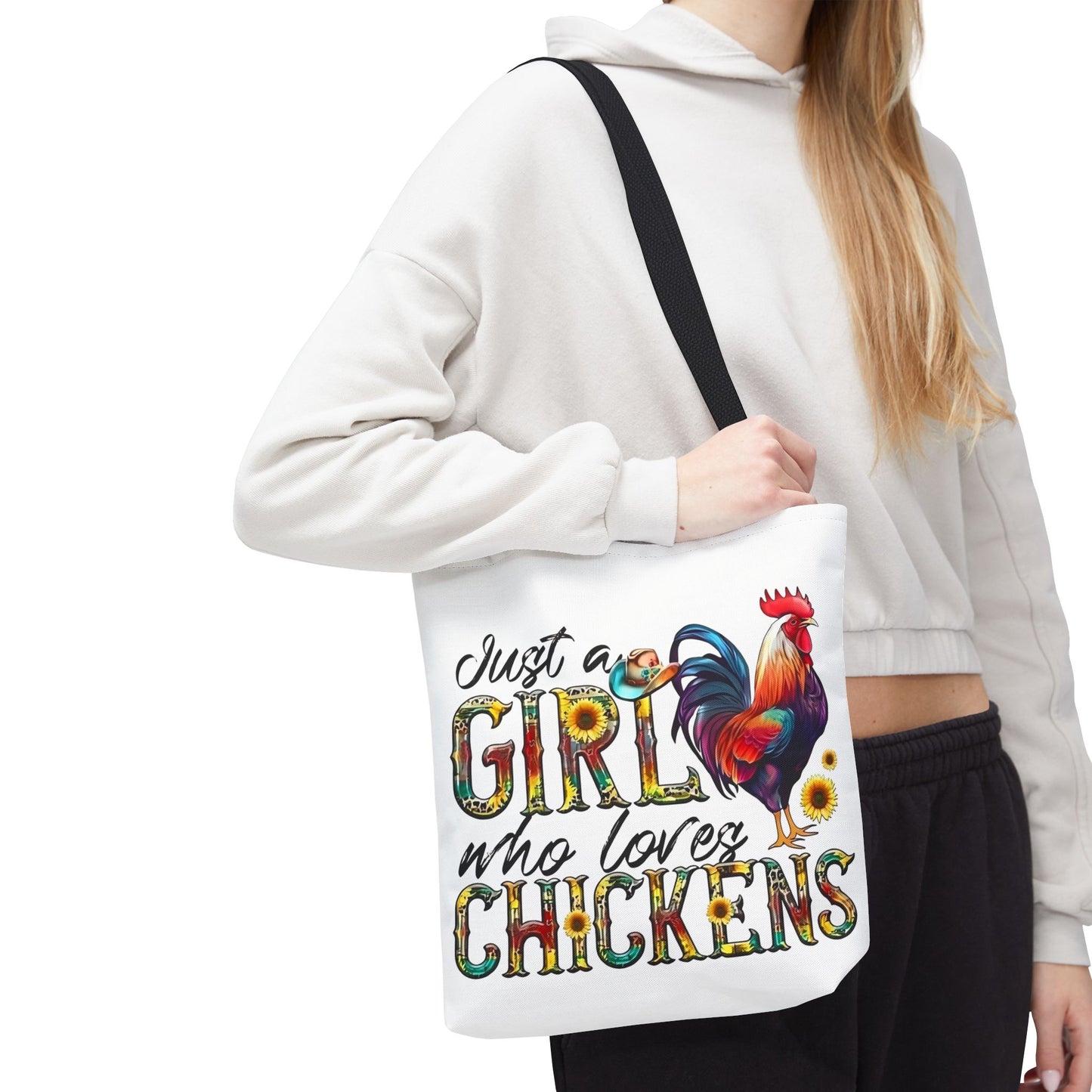 🐔 Solo una chica que ama las gallinas: Bolsa de tela estilo granja para amantes de las gallinas