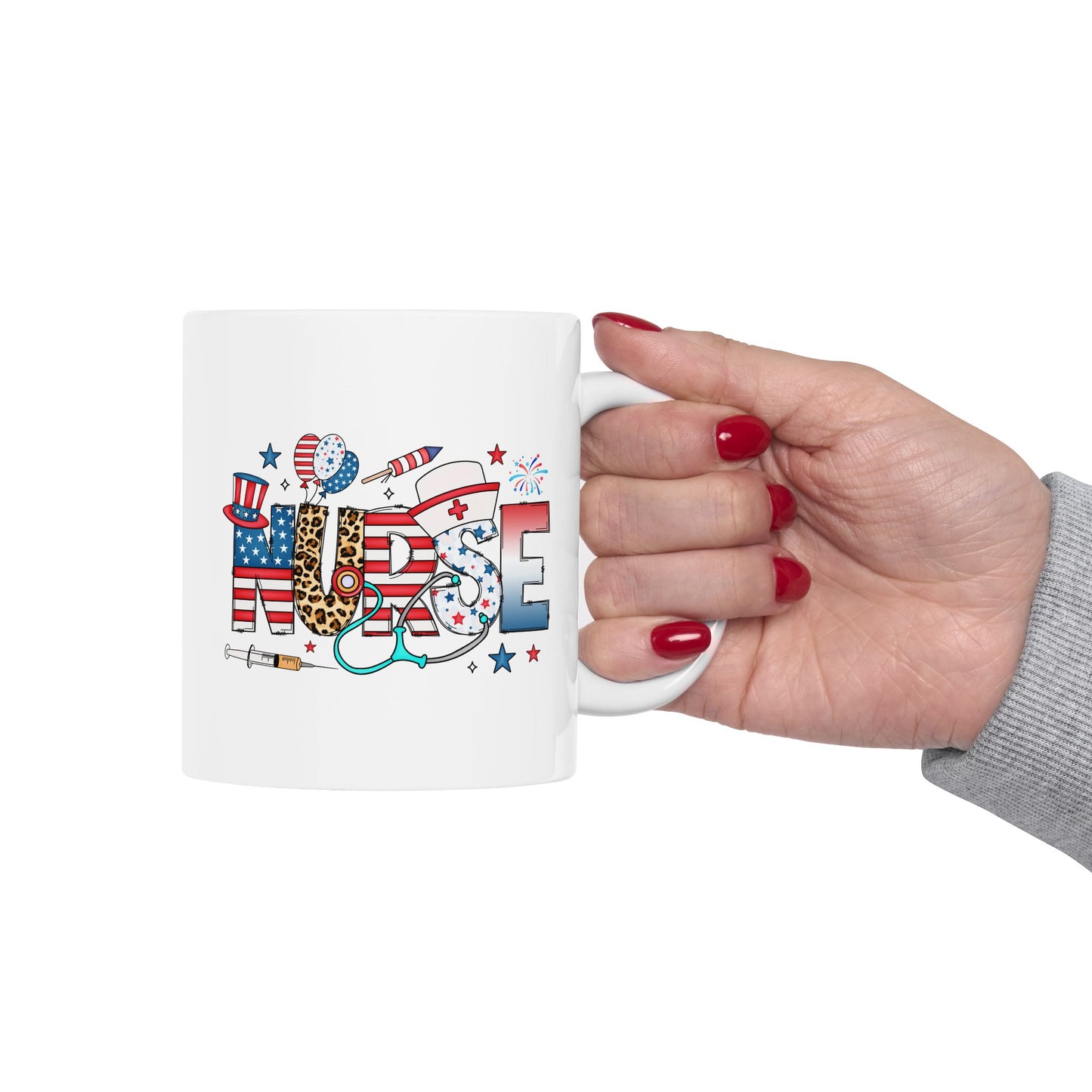 Taza de Enfermera Estadounidense de EE. UU.: ¡Un homenaje patriótico a nuestros héroes de la salud! 🩺