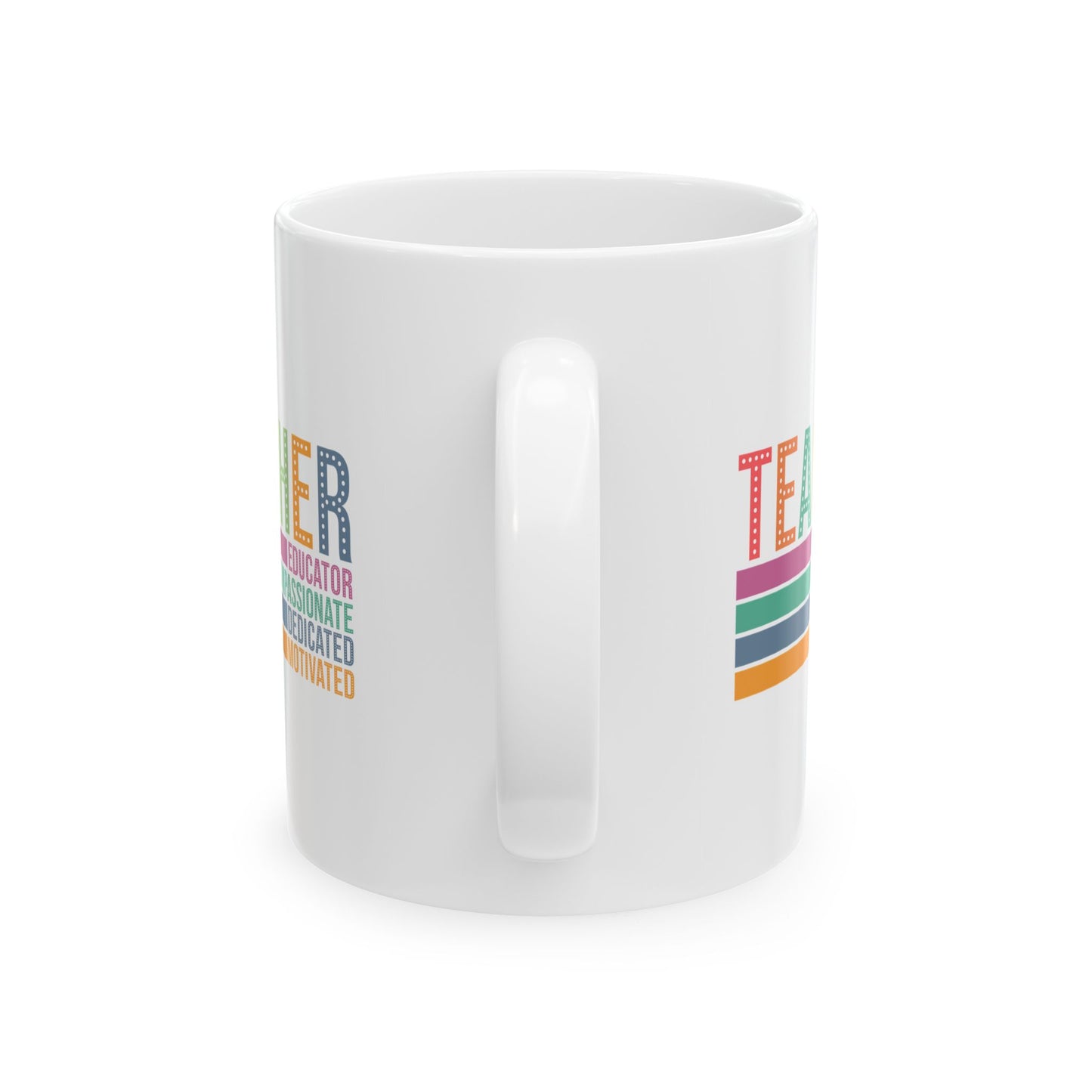 🍎 Motivated Teacher Mug – Educator, Compassionate, and Proud 💛📚