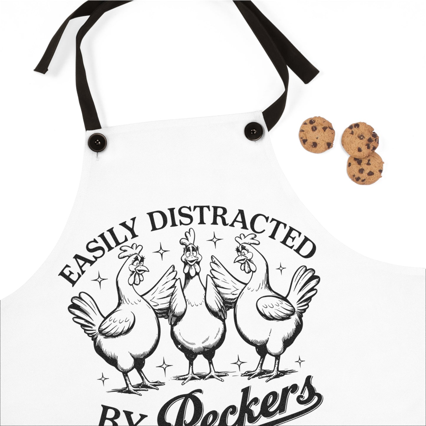 🔪🐓 “Easily Distracted by Peckers” Apron – Saucy Humor for Bold Cooks