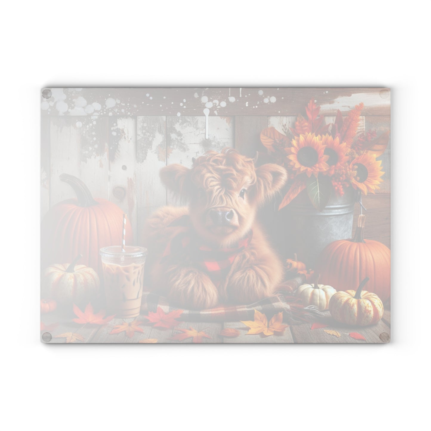 🐮 Autumn Highland Calf Cutting Board – Cozy Fall Vibes & Country Charm for Your Kitchen