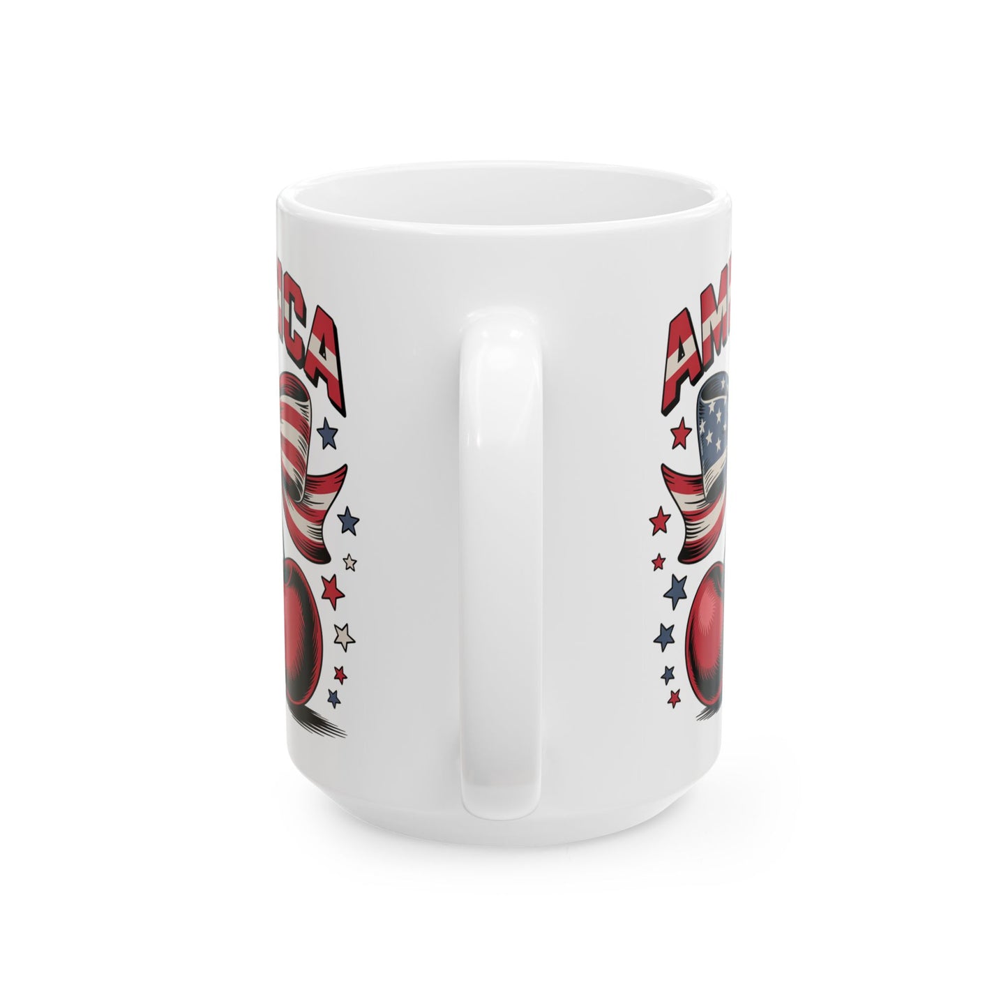 Taza con lazo de cereza de EE. UU. y el 4 de julio
