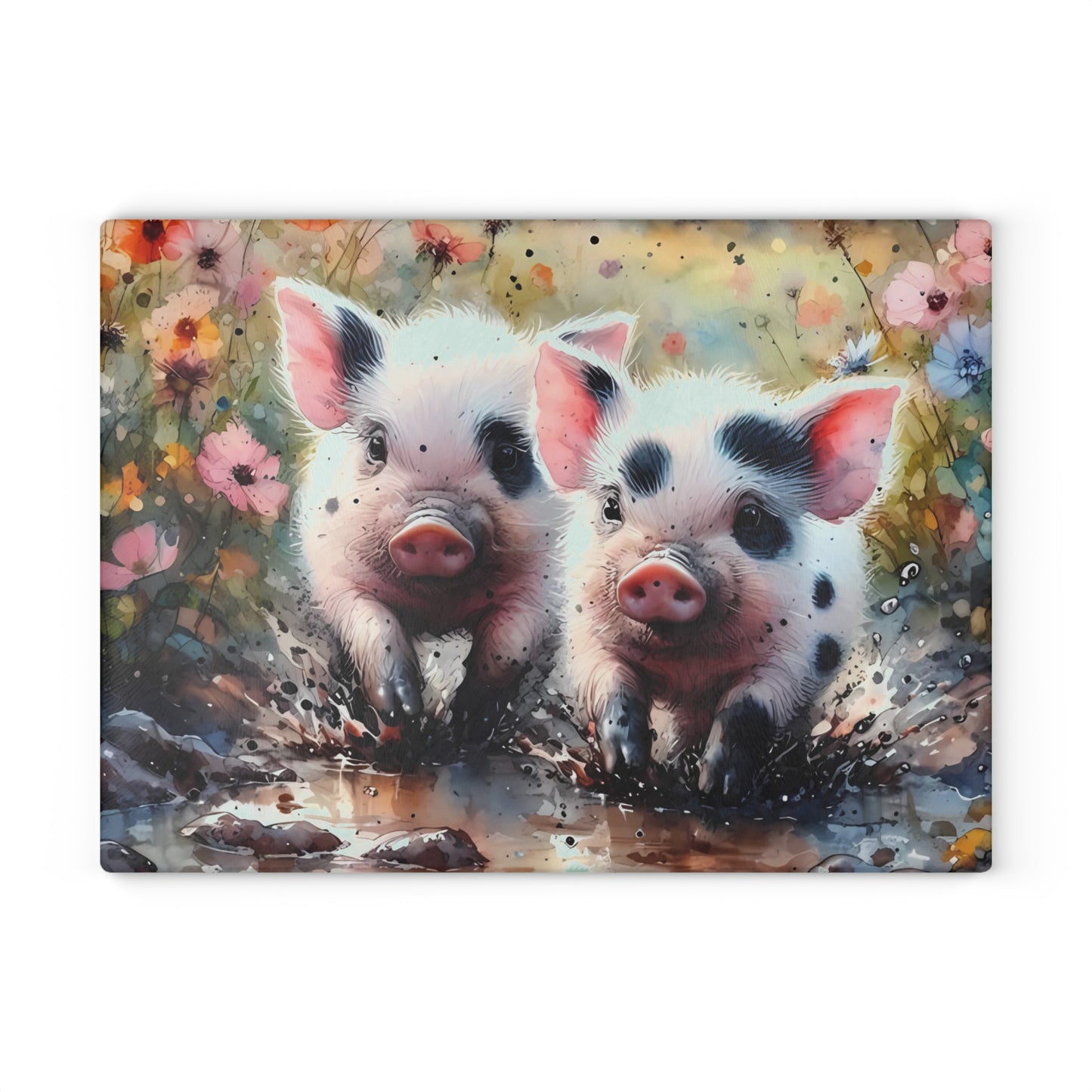 🐷🌼 Spotted Piglets Cutting Board – Playful Farmhouse Charm for Your Kitchen 🌼🐷