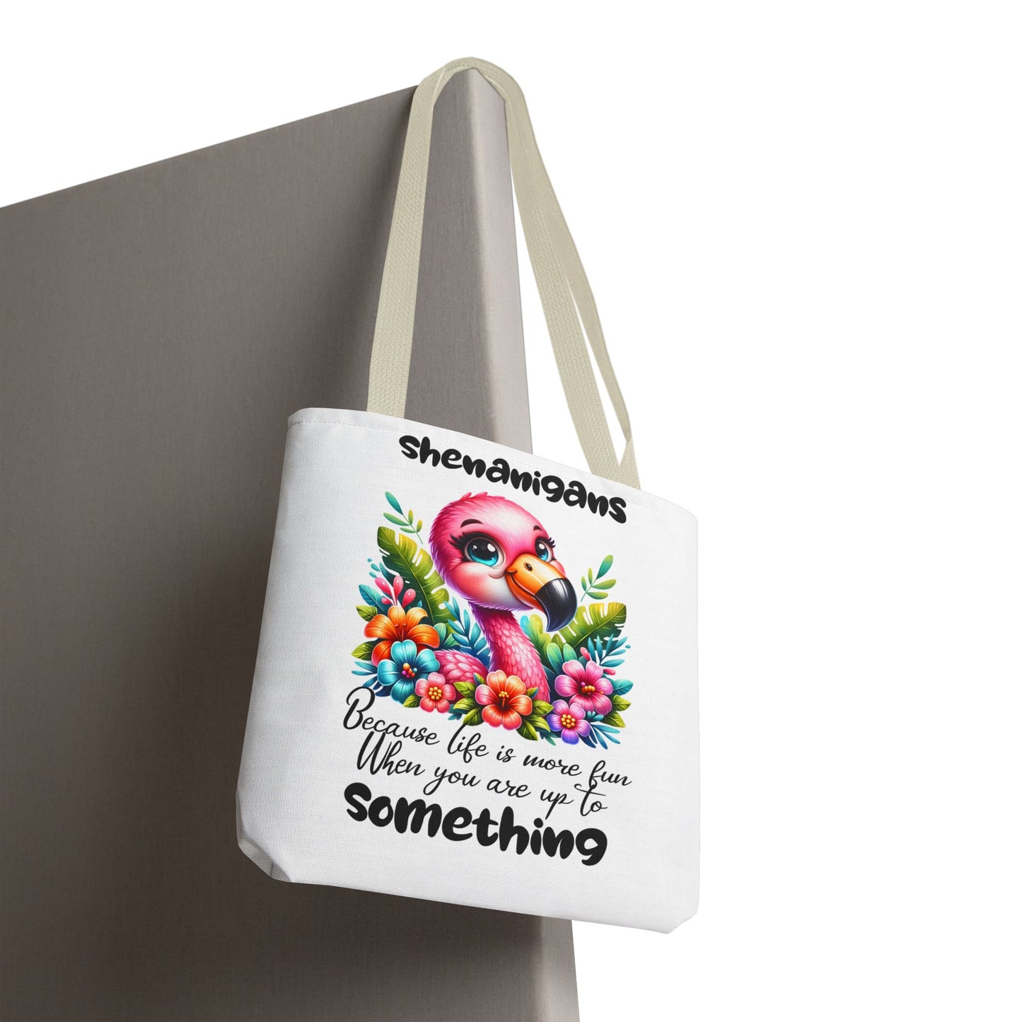 🌸 Flamingo & Floral Bliss – Bolso tote vibrante y divertido 🌺
