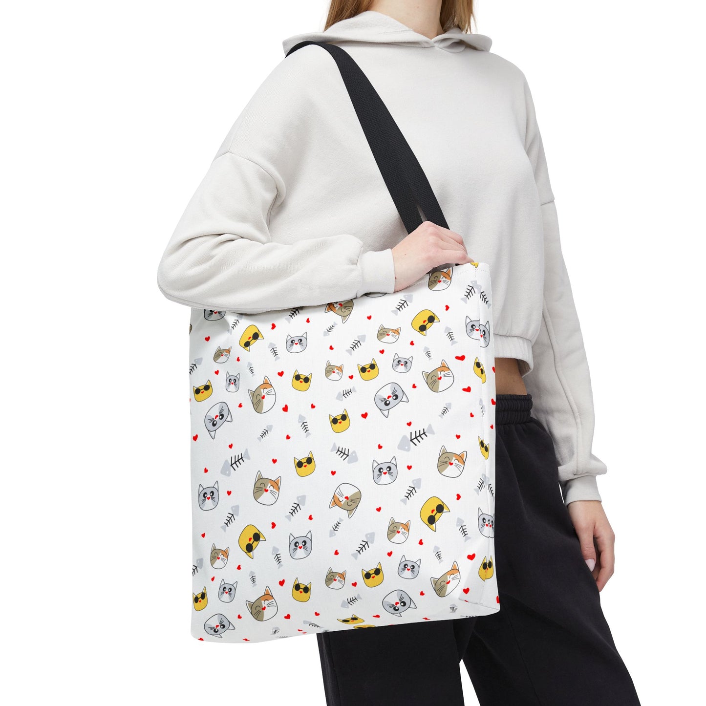 Encantador bolso de mano para amantes de los gatos: duradero, espacioso y perfecto para ir de compras, trabajar o las aventuras cotidianas.