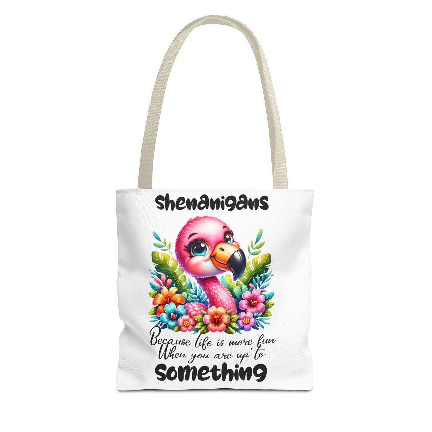 🌸 Flamingo & Floral Bliss – Bolso tote vibrante y divertido 🌺