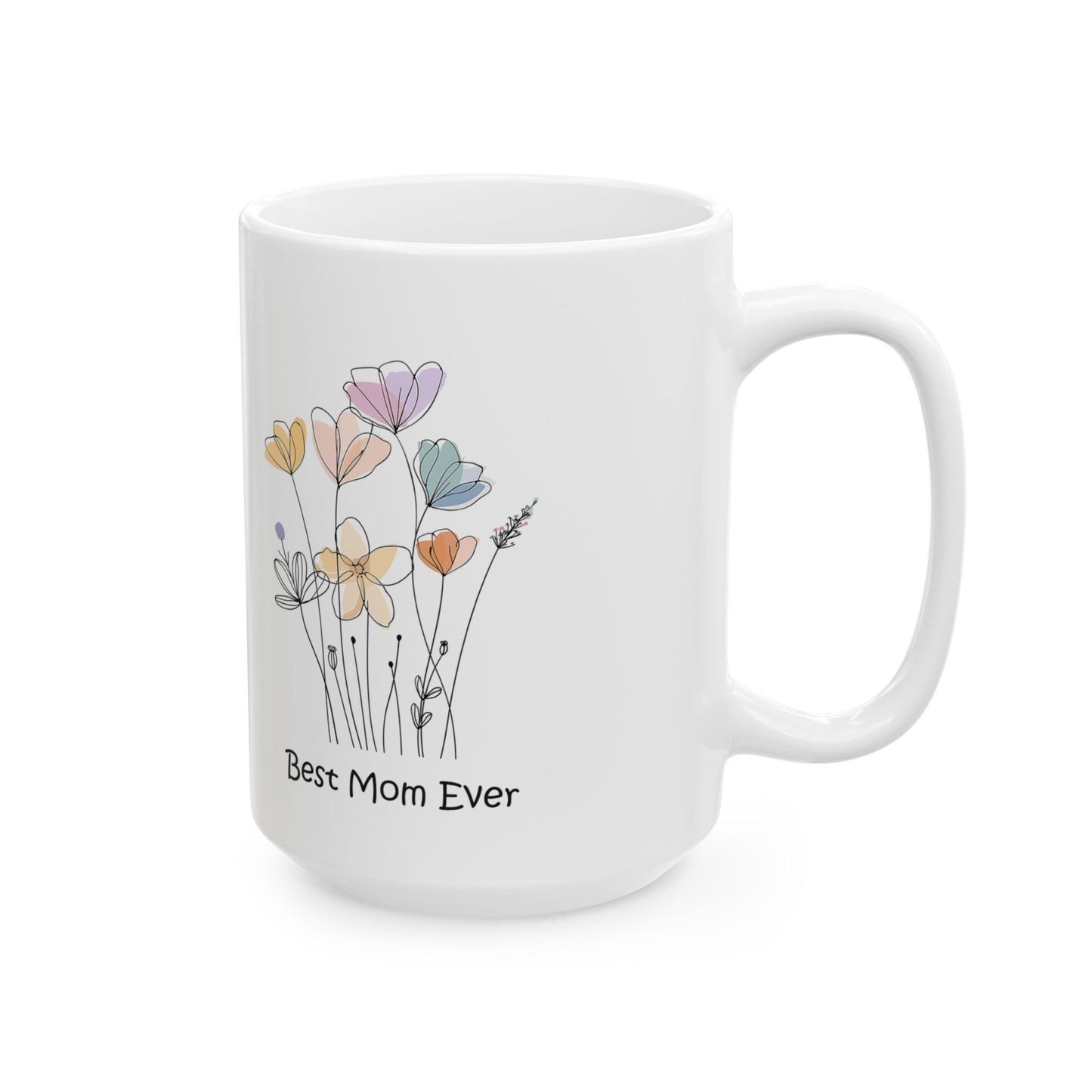Taza de café con la mejor mamá del mundo, regalo del día de la madre, taza de agradecimiento a la mamá, linda taza de cerámica para mamá, regalo para ella, taza de vida de mamá, regalo considerado para mamá.