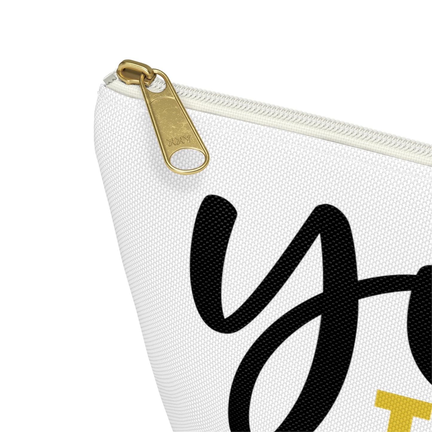 Accessory Pouch – "You Look Lovely Today" Yellow Makeup Bag