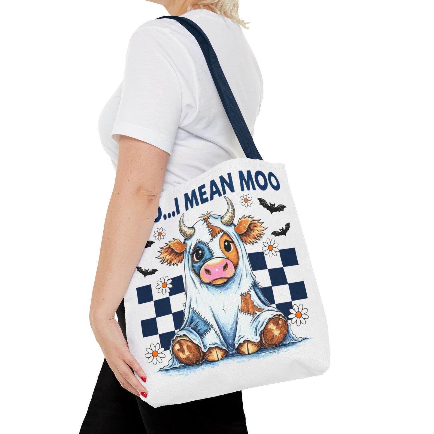 ๐ฎ Boo... I Mean Moo Cow Halloween Tote Bag โ Spooky Cute Farmhouse Fun ๐ป๐