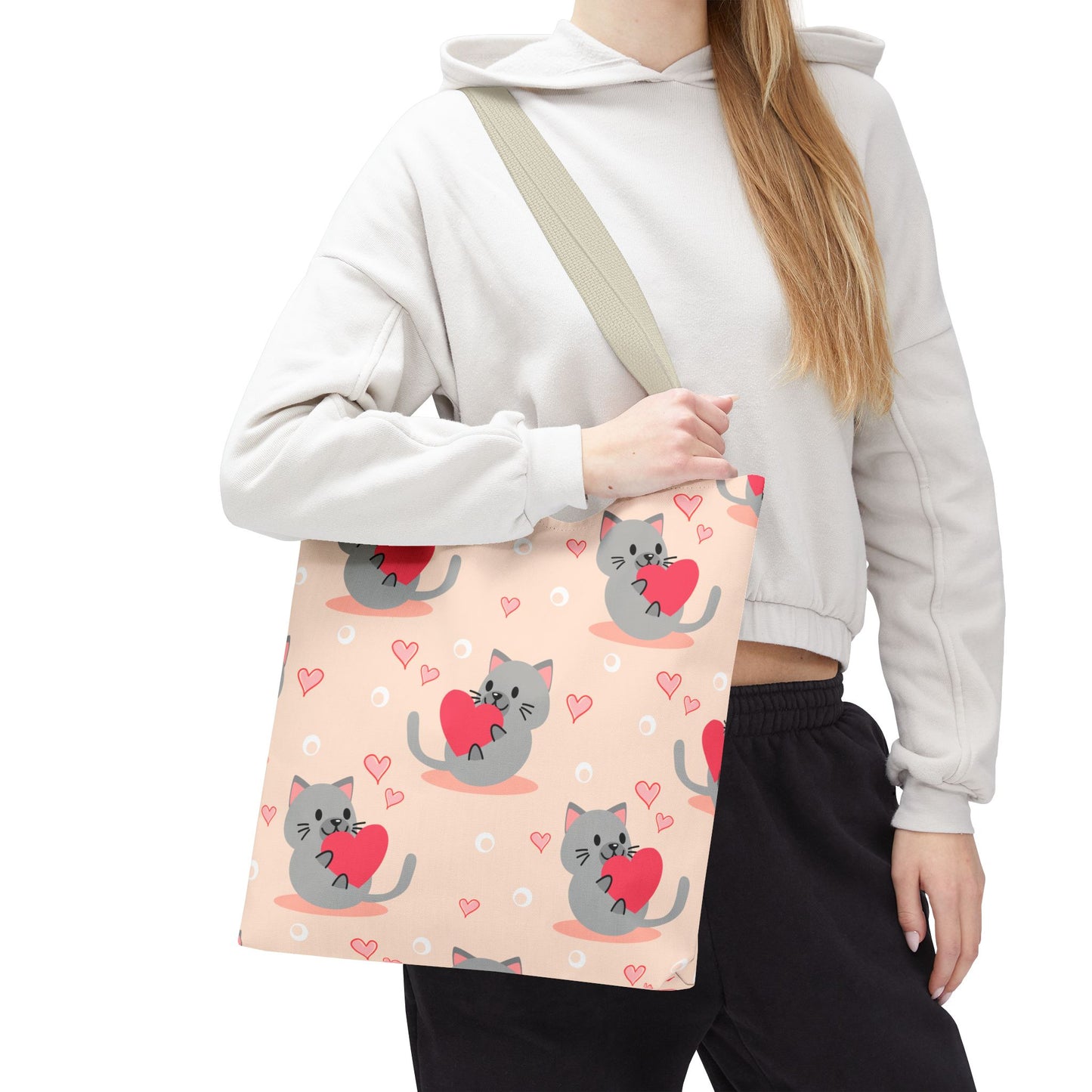 Encantador bolso de mano para amantes de los gatos: duradero, espacioso y perfecto para ir de compras, trabajar o las aventuras cotidianas.