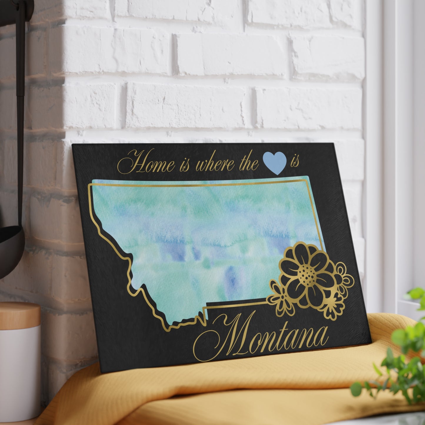 💙 Montana State Floral Cutting Board – Big Sky Beauty Meets Homegrown Charm