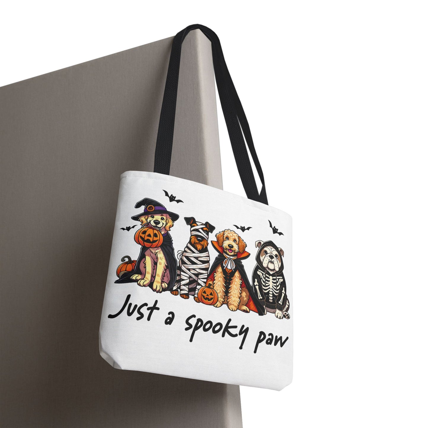 🐾 Spooky Paws Halloween Tote Bag – Doggone Cute Halloween Style 🎃