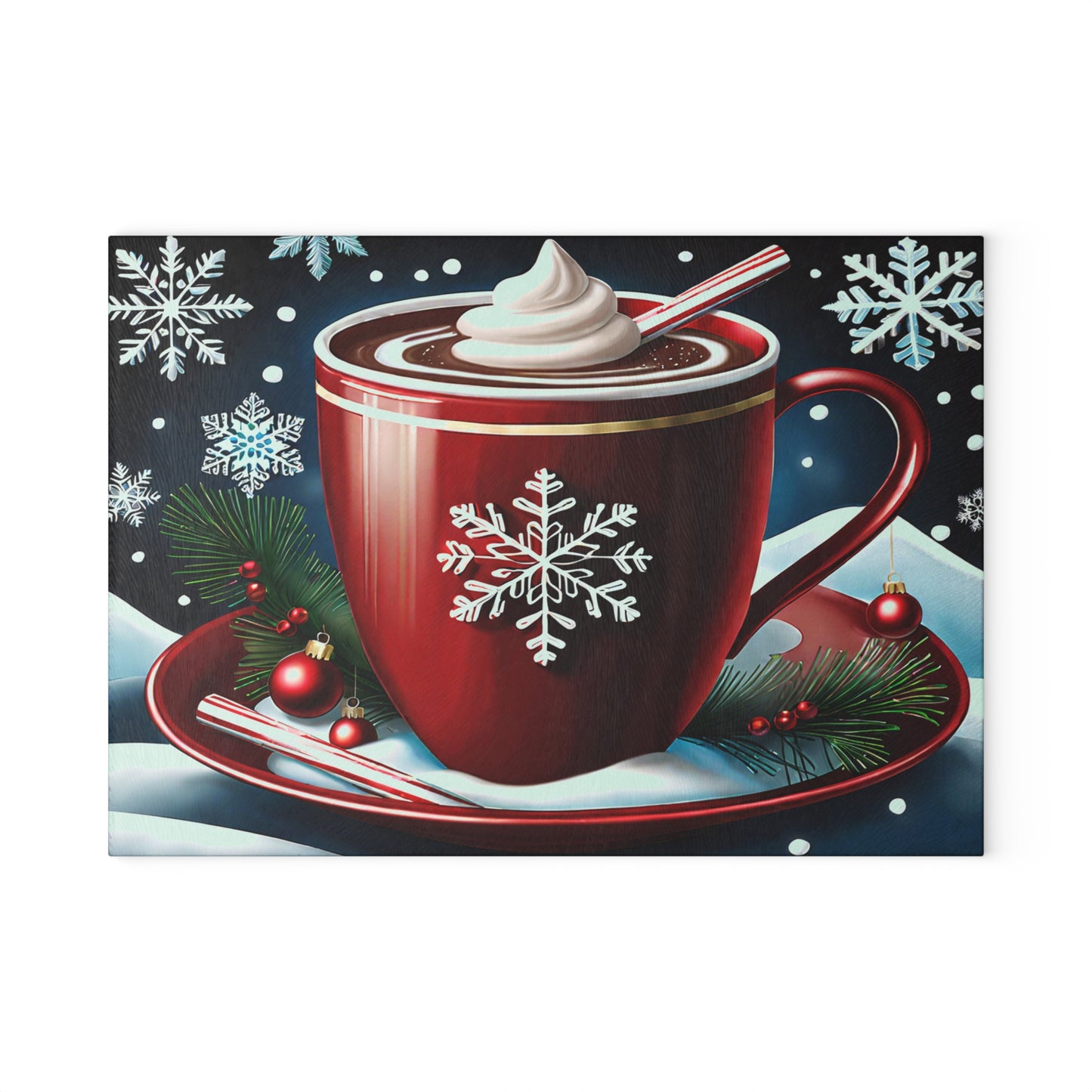 🎄 Holiday Cocoa Cutting Board – Festive Cheer for Your Holiday Table