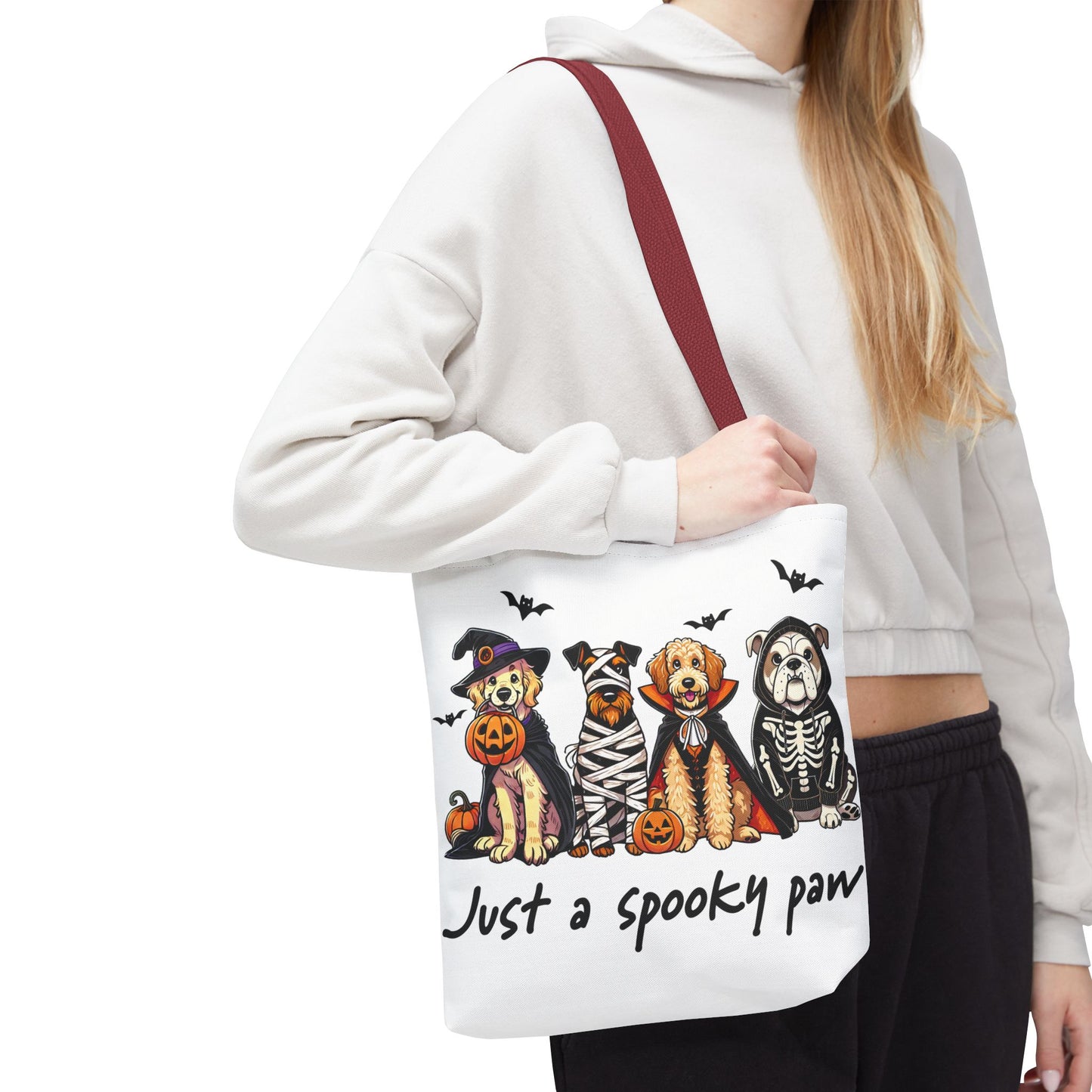 🐾 Spooky Paws Halloween Tote Bag – Doggone Cute Halloween Style 🎃