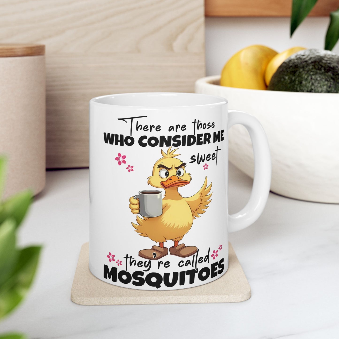 Taza de café con forma de pato “Considérame dulce”: ¡humor atrevido en cada sorbo!