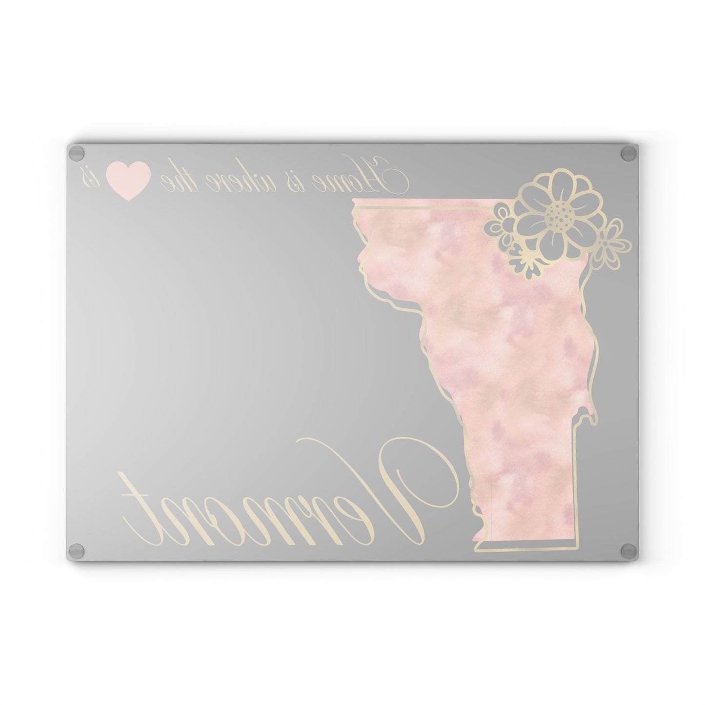 🍁 Vermont Floral State Cutting Board – Maple-Toned Charm for Cozy Kitchens 🌸