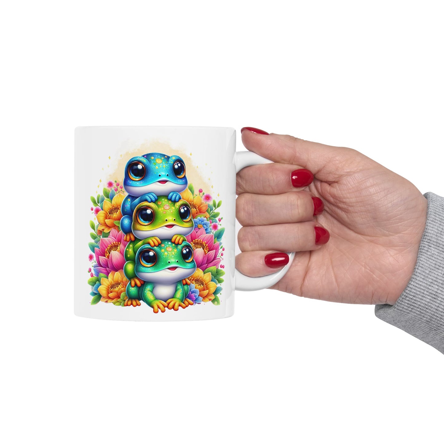 Taza de rana, taza de rana adorable, regalo para amantes de las ranas, taza con diseño de rana, taza con animales, regalo con temática de ranas, ideas para regalos de ranas, decoración de ranas, taza con anfibios