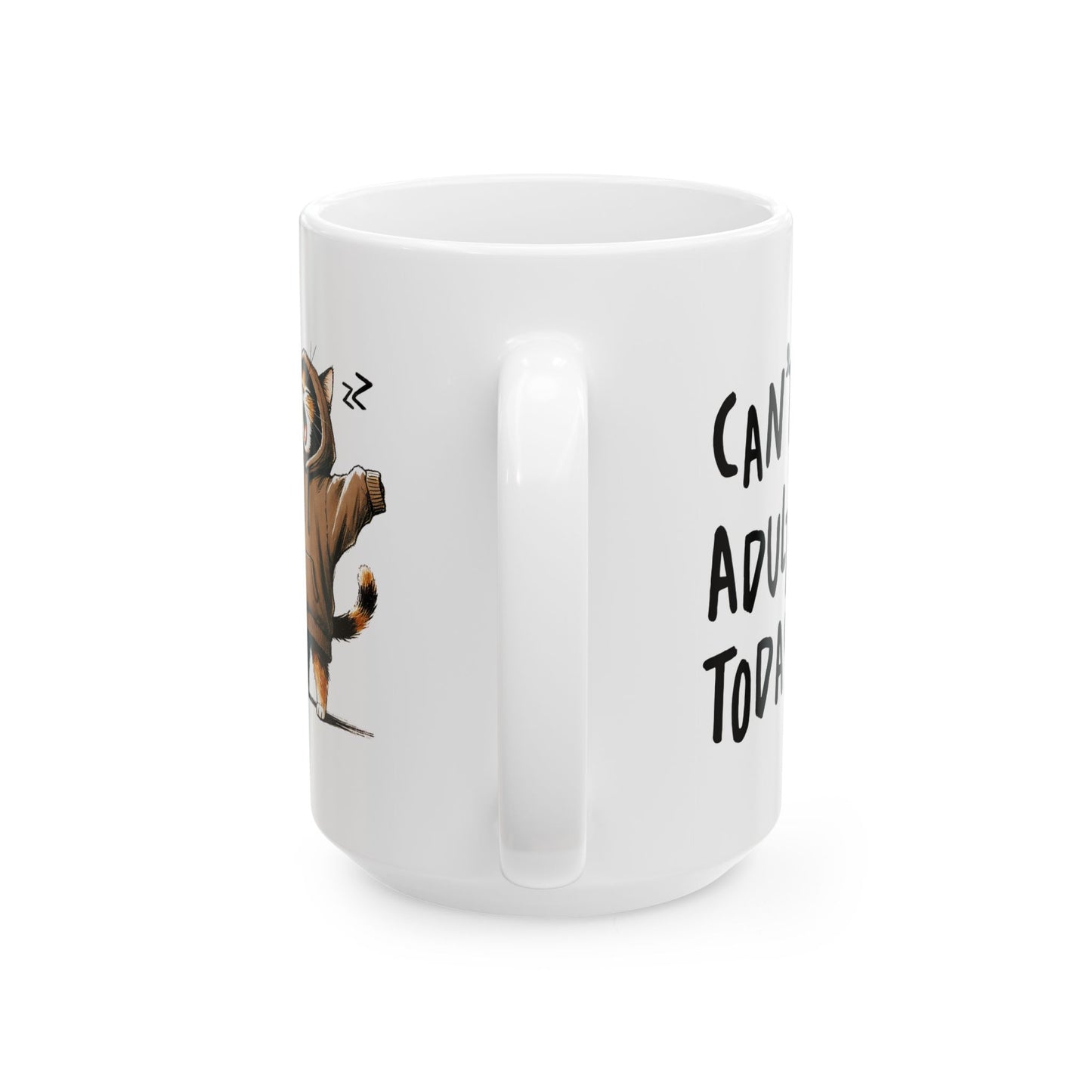😸 Hoy no puedo ser adulto: divertida taza de café con capucha de gato para amantes de los gatos 🐾