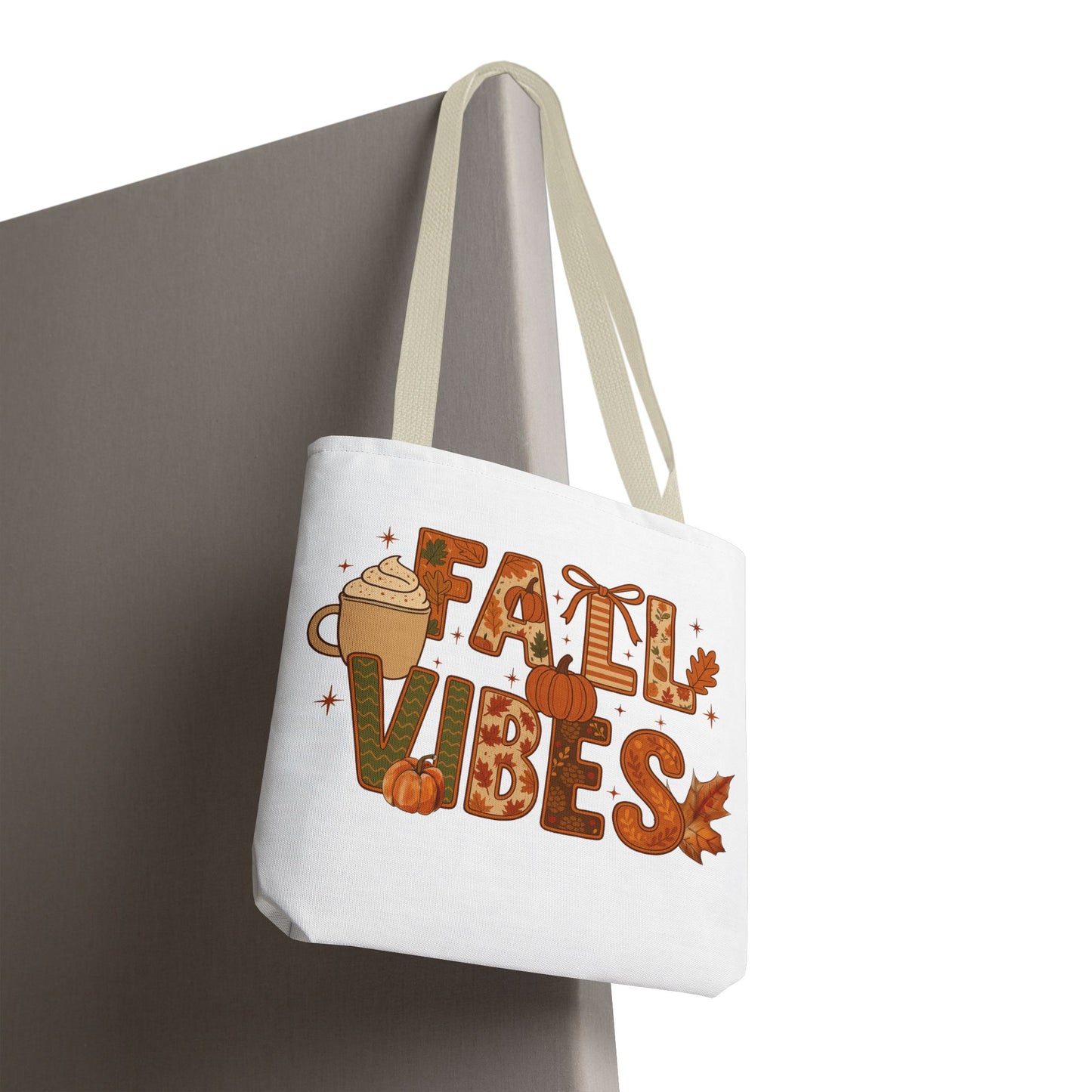 🍁 Fall Vibes Tote Bag – Cozy Comfort for Your Autumn Adventures 🎃☕