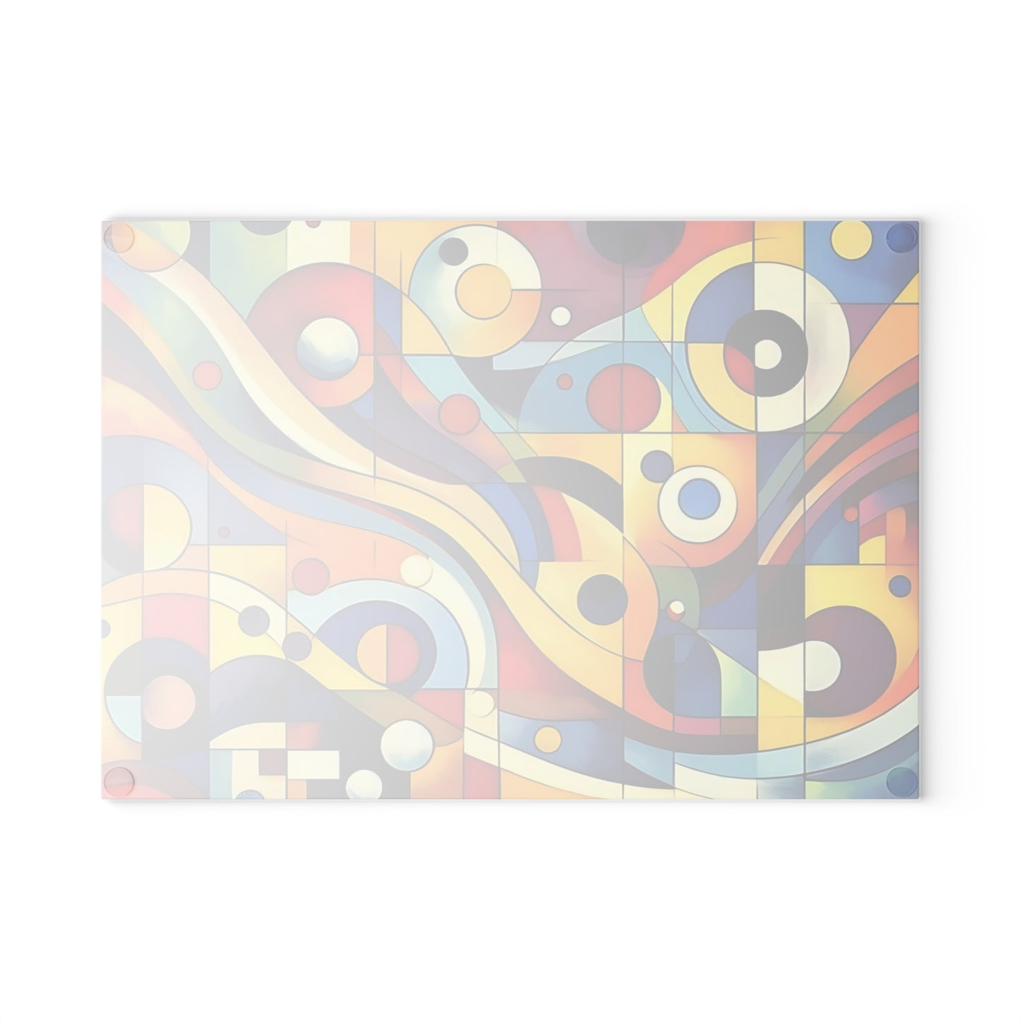 Tabla de cortar - Diseño abstracto multicolor, tabla de cortar de vidrio templado, tabla para charcutería, tabla de cortar, regalo de inauguración de la casa, tabla de cortar personalizada, rústica