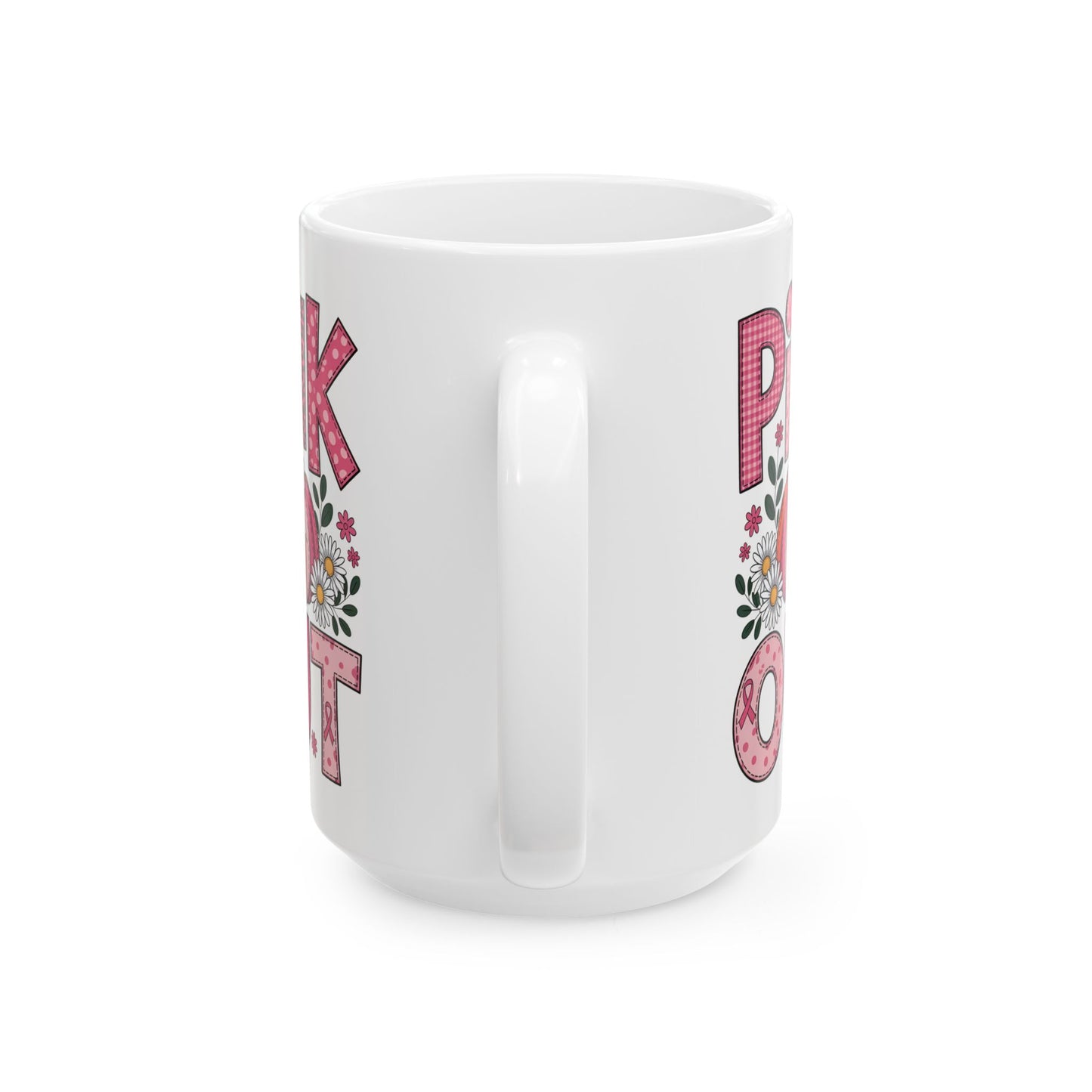 ๐๐ Pink Out Mug โ Fall Pumpkin Breast Cancer Awareness Coffee Cup ๐