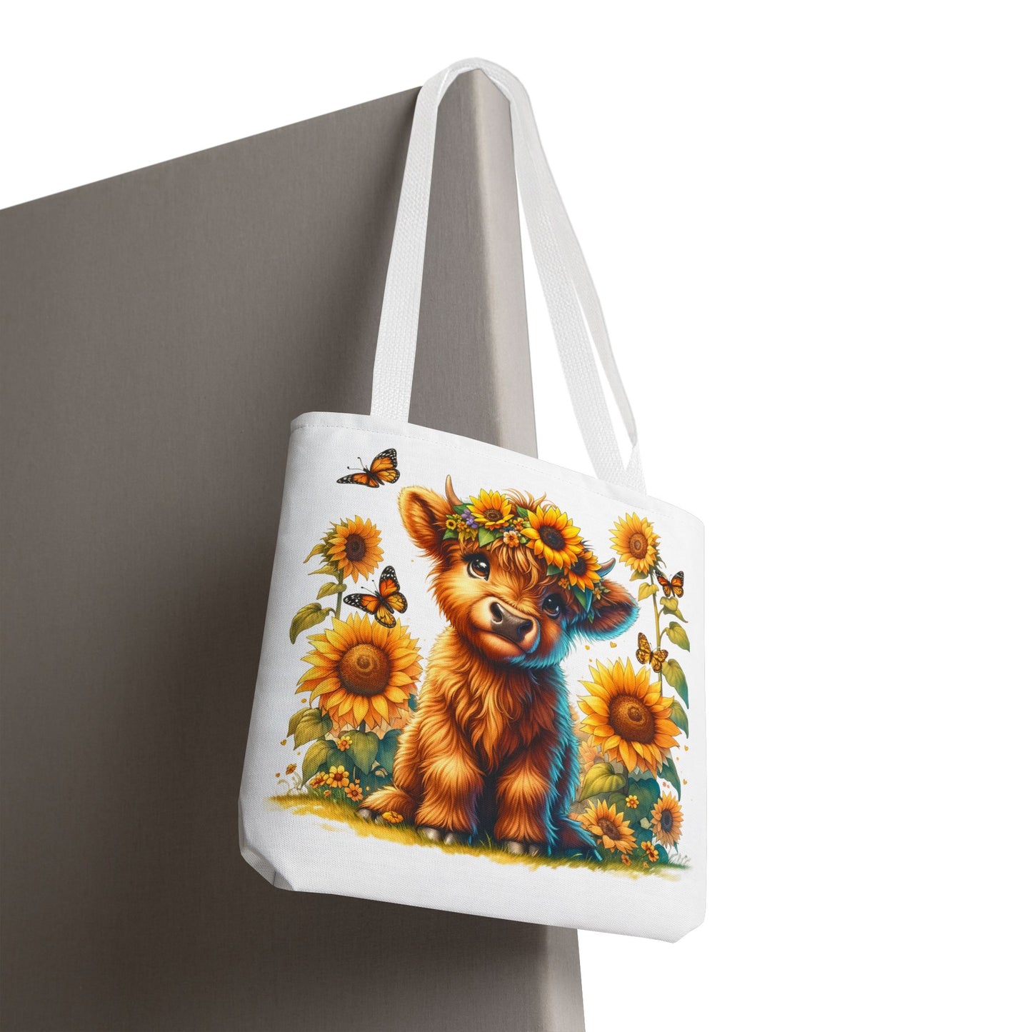 Bolsa de mano de vaca de las Tierras Altas: estética rústica de granja, bolsa de compras reutilizable con un toque rústico y chic, regalo inspirado en la naturaleza para amantes de los animales.