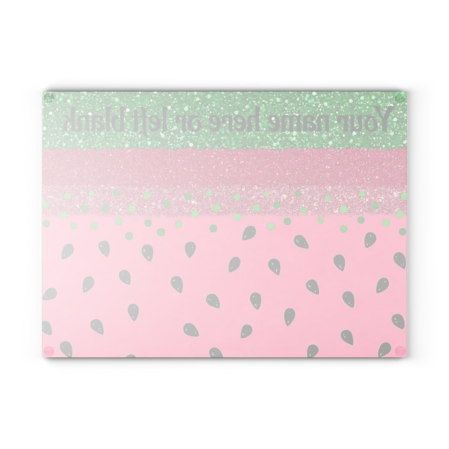 Tabla de cortar con brillo de sandía: divertida decoración de cocina de verano con personalización opcional