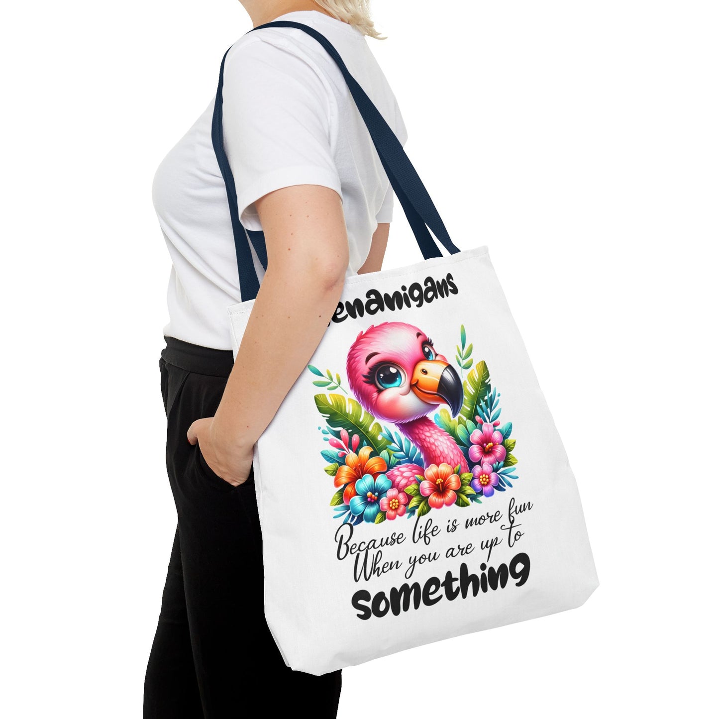 🌸 Flamingo & Floral Bliss – Bolso tote vibrante y divertido 🌺
