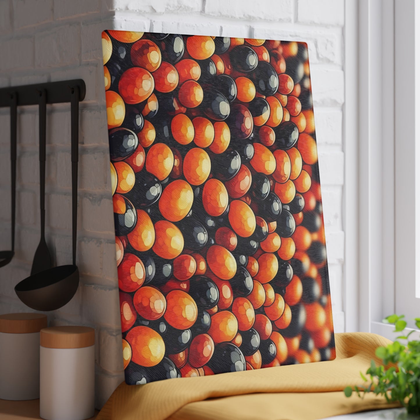 🍬🎃 Autumn Candy Burst Cutting Board – Sweet & Spooky Kitchen Vibes 🖤🧡