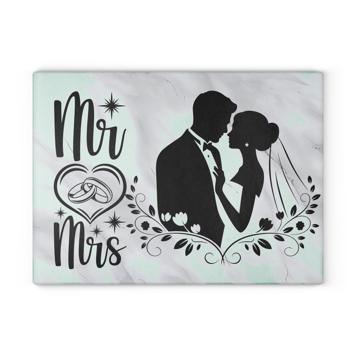 Tabla de cortar para novios: romance atemporal con una silueta elegante